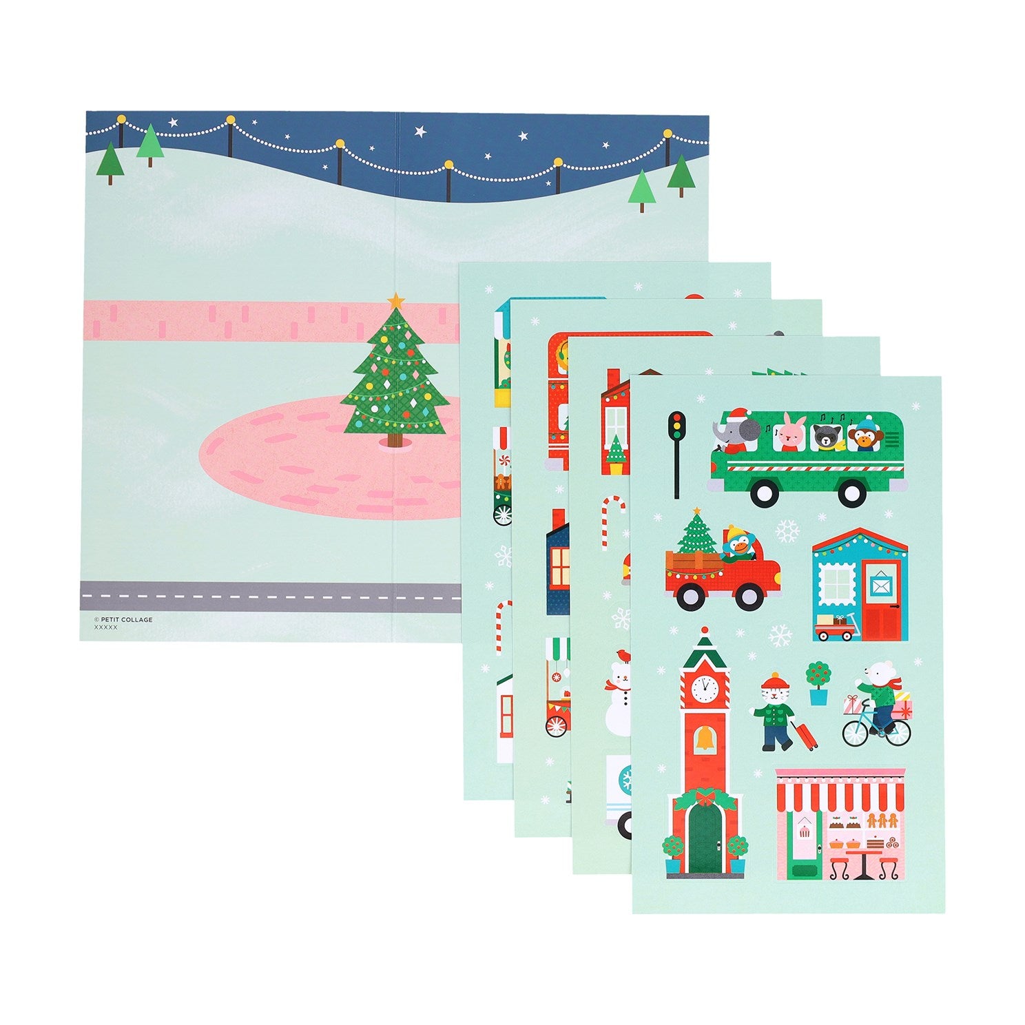 Mini Sticker Set: Christmas Town from Petit Collage 80 9781787246222_1
