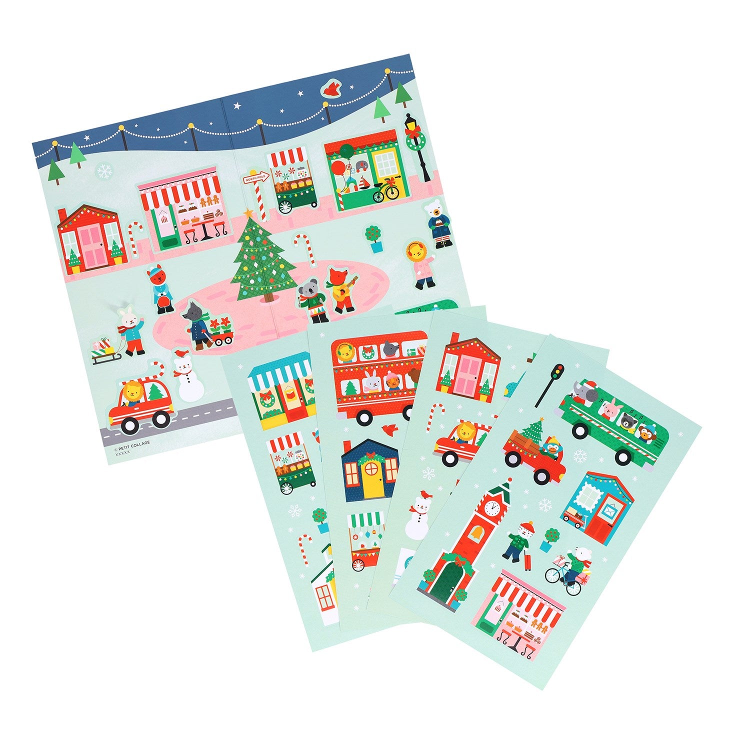 Mini Sticker Set: Christmas Town from Petit Collage 80 9781787246222_4