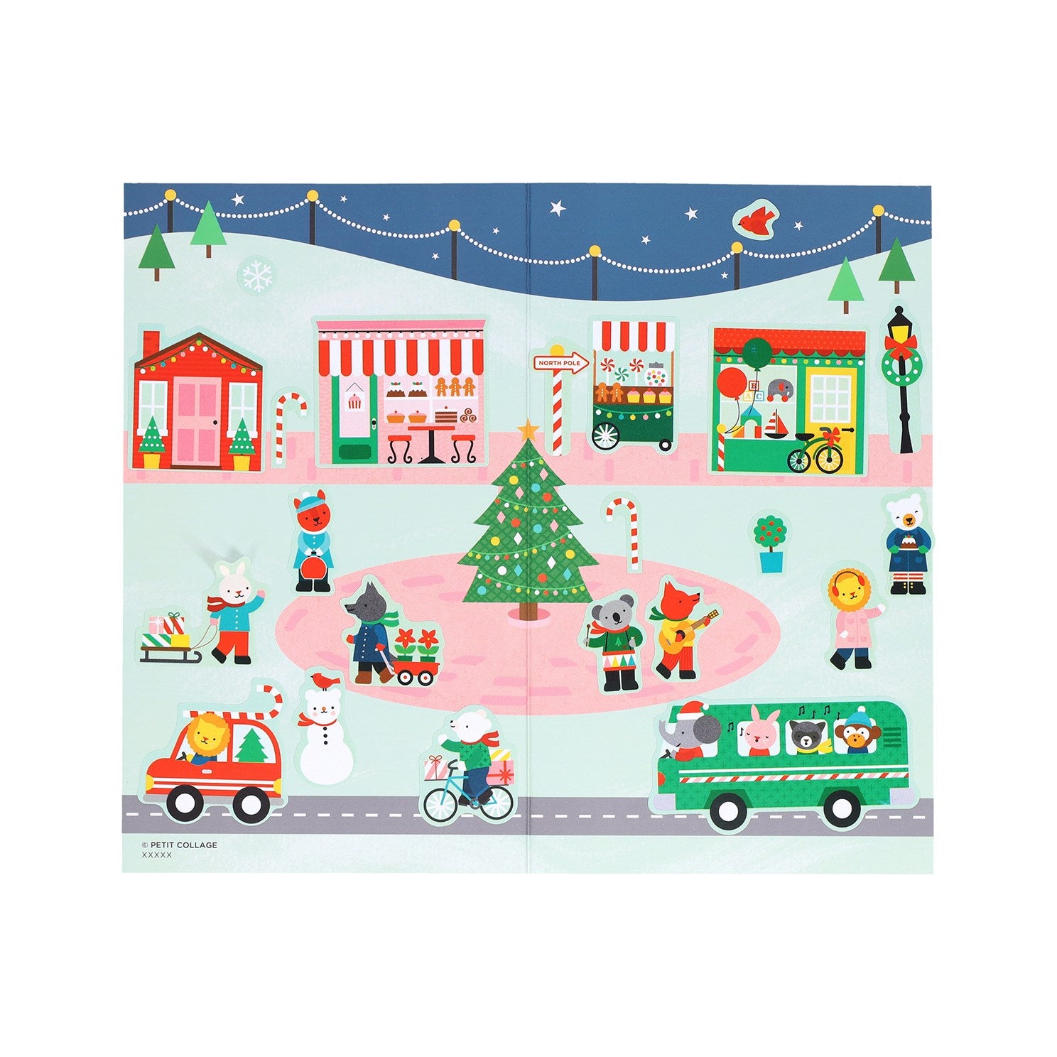 Mini Sticker Set: Christmas Town from Petit Collage 80 9781787246222_6