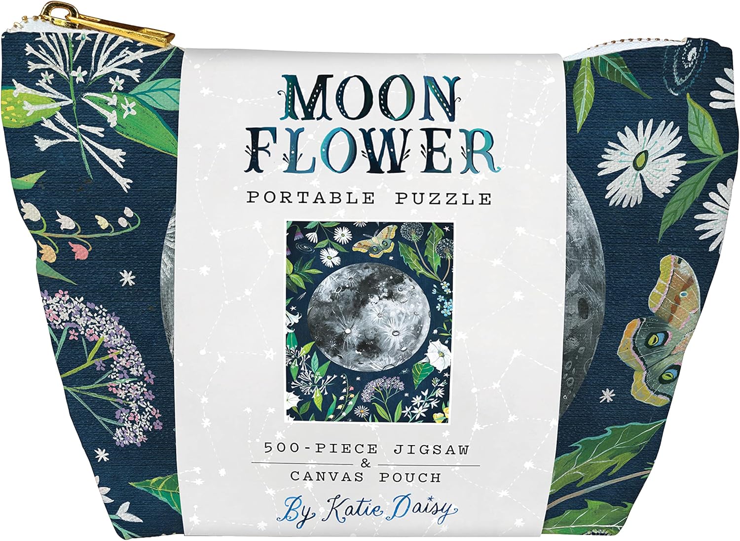 Moonflow Portable 500 Piece Jigsaw Puzzle With Canvas Pouch by Daisy. Katie 9781797216669