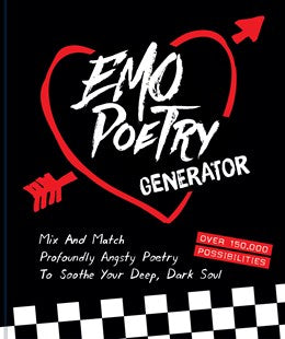 Emo Poetry Generator by Chronicle Books 20 9781797218687