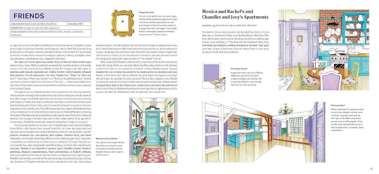 Behind The Screens: Illustrated Floor Plans & Scenes From The Best Tv Shows 9781797219431_4