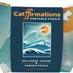 Catffirmations 500 Piece Portable Jigsaw Puzzle With Canvas Pouch by Swee 9781797219455