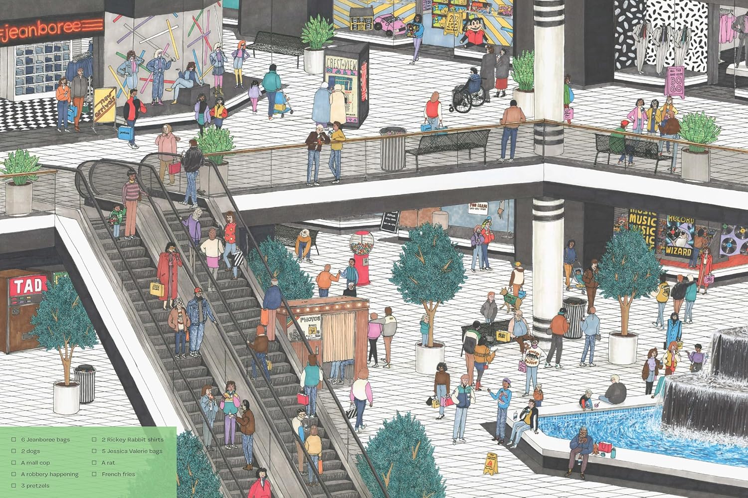 Let's Go To The Mall: An 80's Seek-And-Find by Nixon. Sally 9781797222271_6