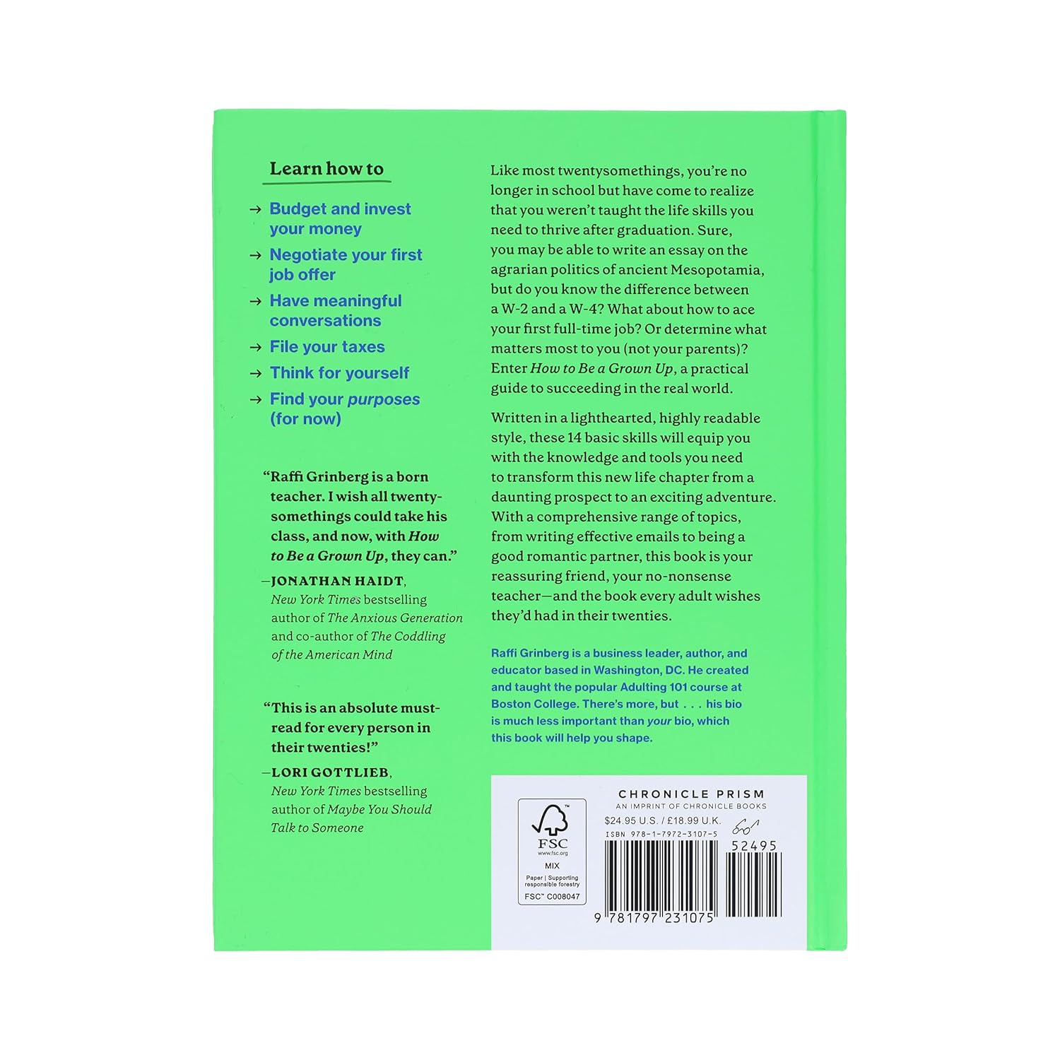 "How to Be a Grown Up: The 14 Essential Skills..." by Grinberg, Raffi 20 9781797231075_8