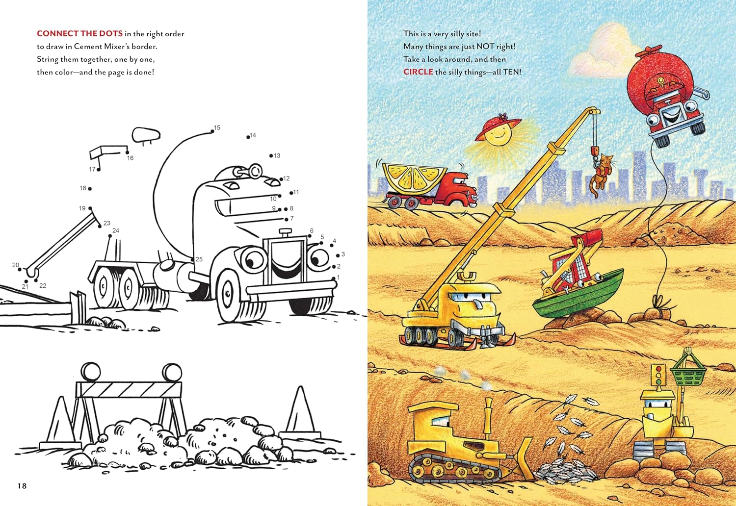 Goodnight, Goodnight, Construction Site Sticker & Activity Book by Rinker. Sherr 20 9781797238586_9