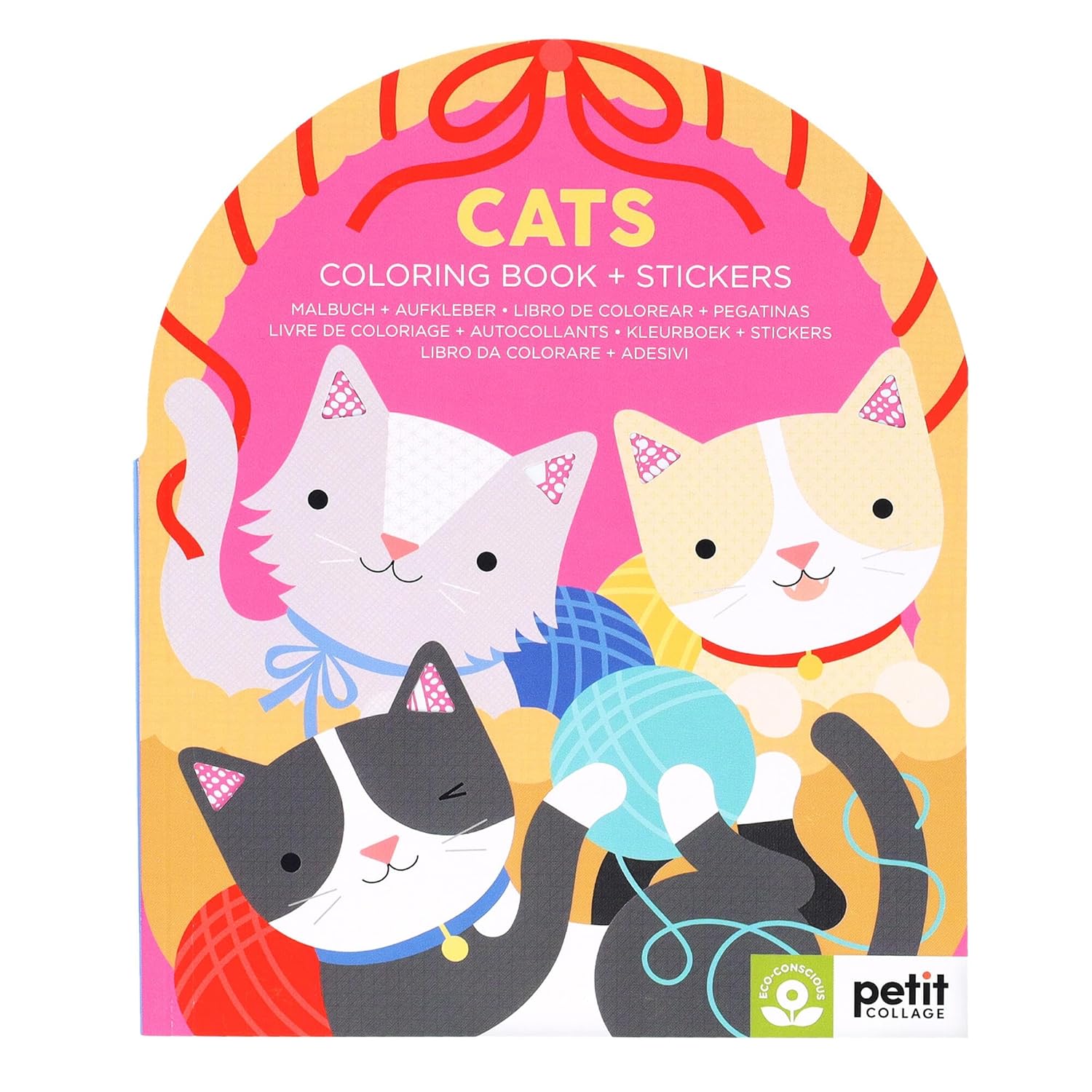 Cats Coloring Book + Stickers by Petit Collage 20 9781797241555
