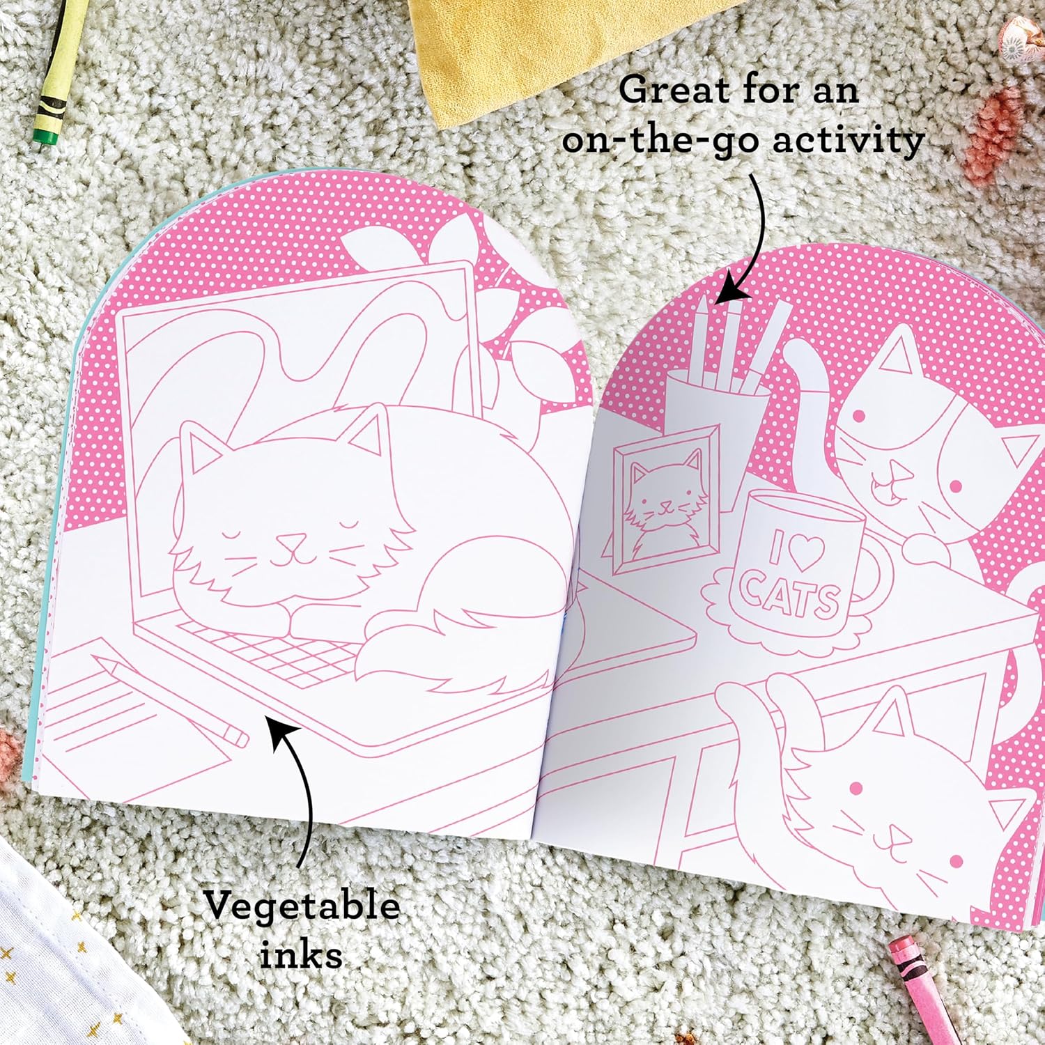 Cats Coloring Book + Stickers by Petit Collage 20 9781797241555_2