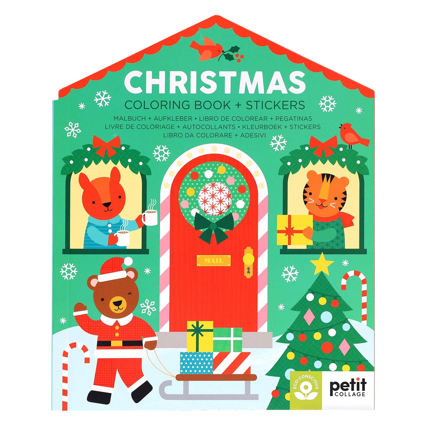 Christmas Coloring Book + Stickers from Petit Collage 20 9781797246260