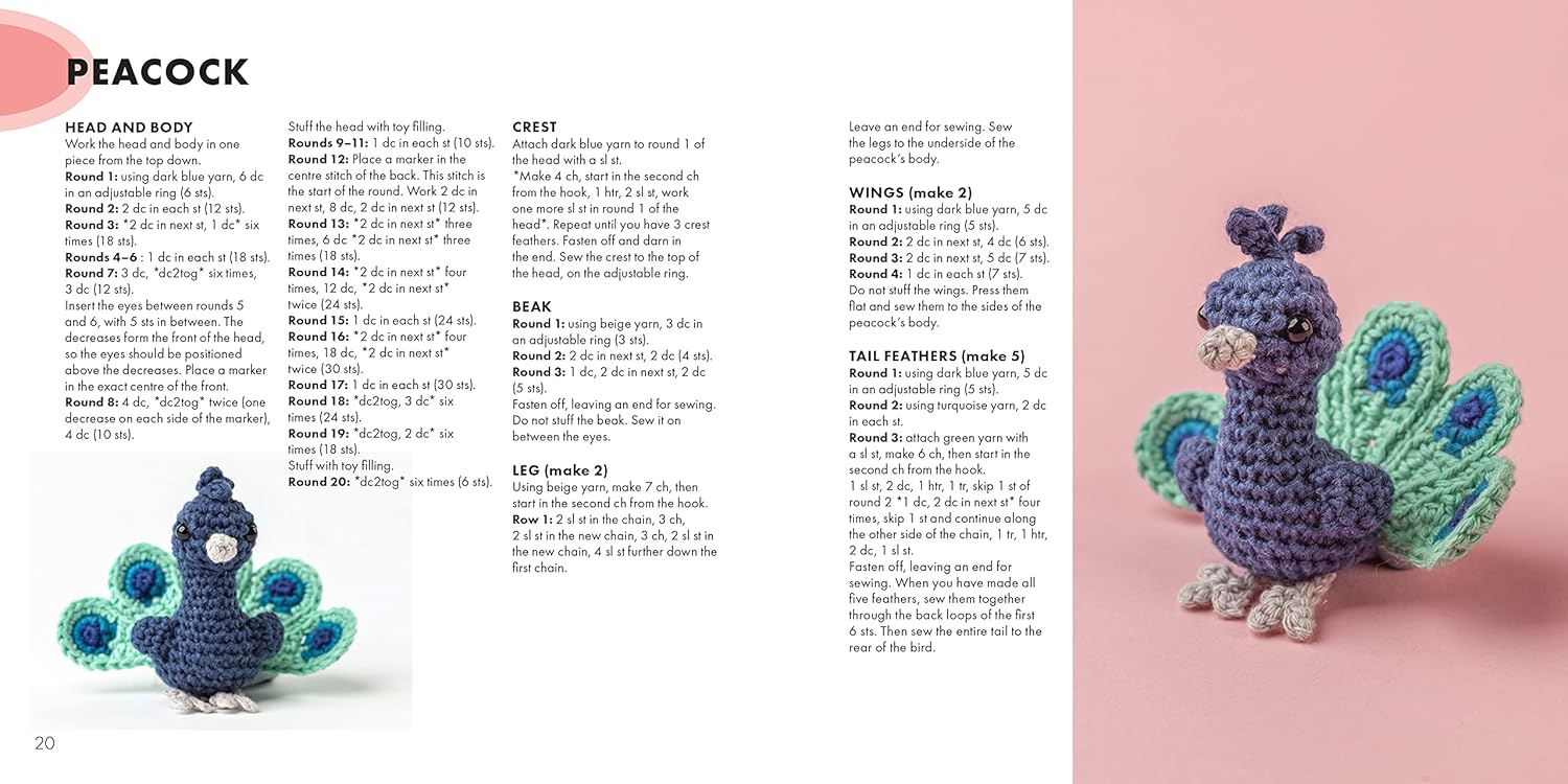 Mini Amigurumi Birds: 25 Tiny Flying Creatures To Crochet by Abbondio. Sarah 9781800920439_2