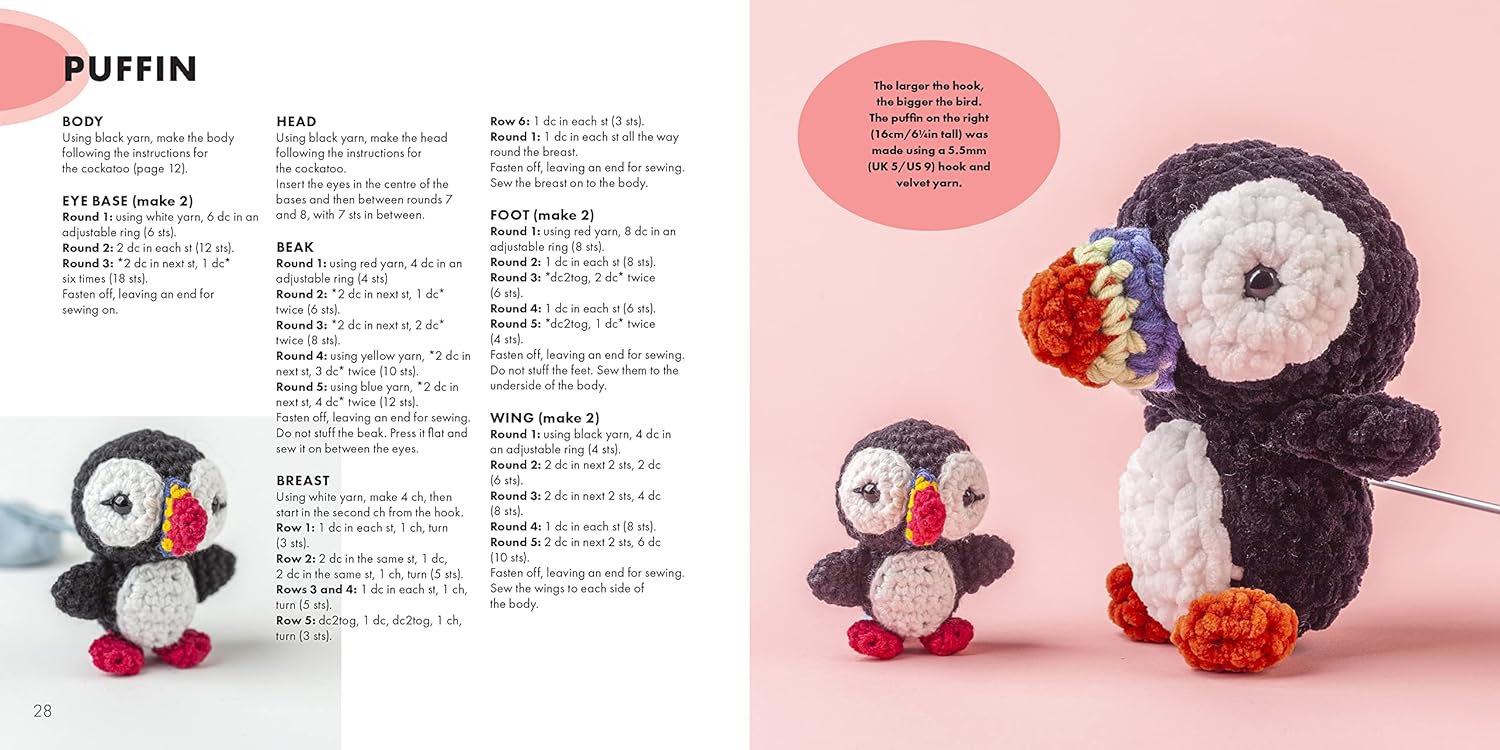 Mini Amigurumi Birds: 25 Tiny Flying Creatures To Crochet by Abbondio. Sarah 9781800920439_4