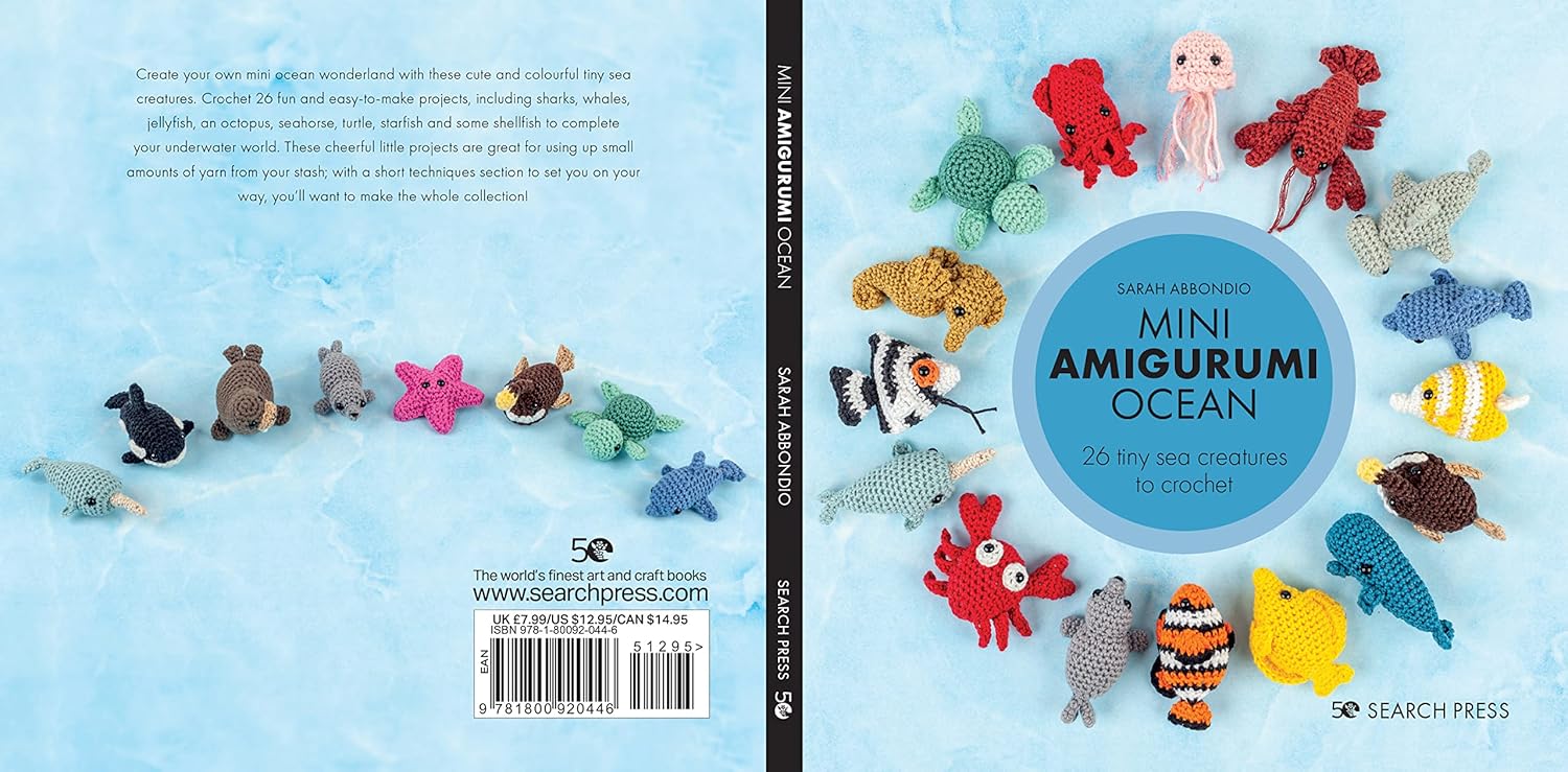 Mini Amigurumi Ocean: 26 Tiny Creatures To Crochet by Abbondio. Sarah 9781800920446_1_1754a630-d01b-4d49-b0f3-f21307587a5a