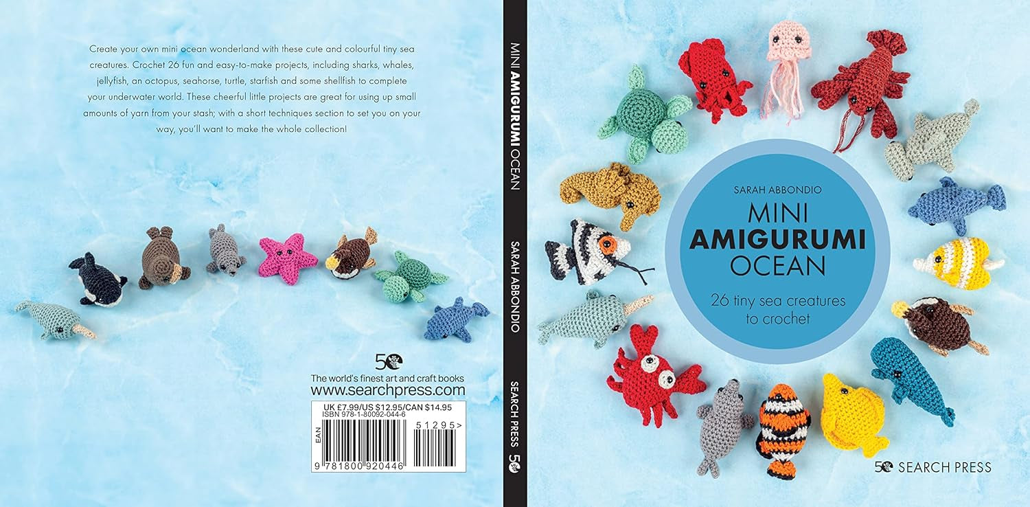 Mini Amigurumi Ocean: 26 Tiny Creatures To Crochet by Abbondio. Sarah 9781800920446_1_1754a630-d01b-4d49-b0f3-f21307587a5a