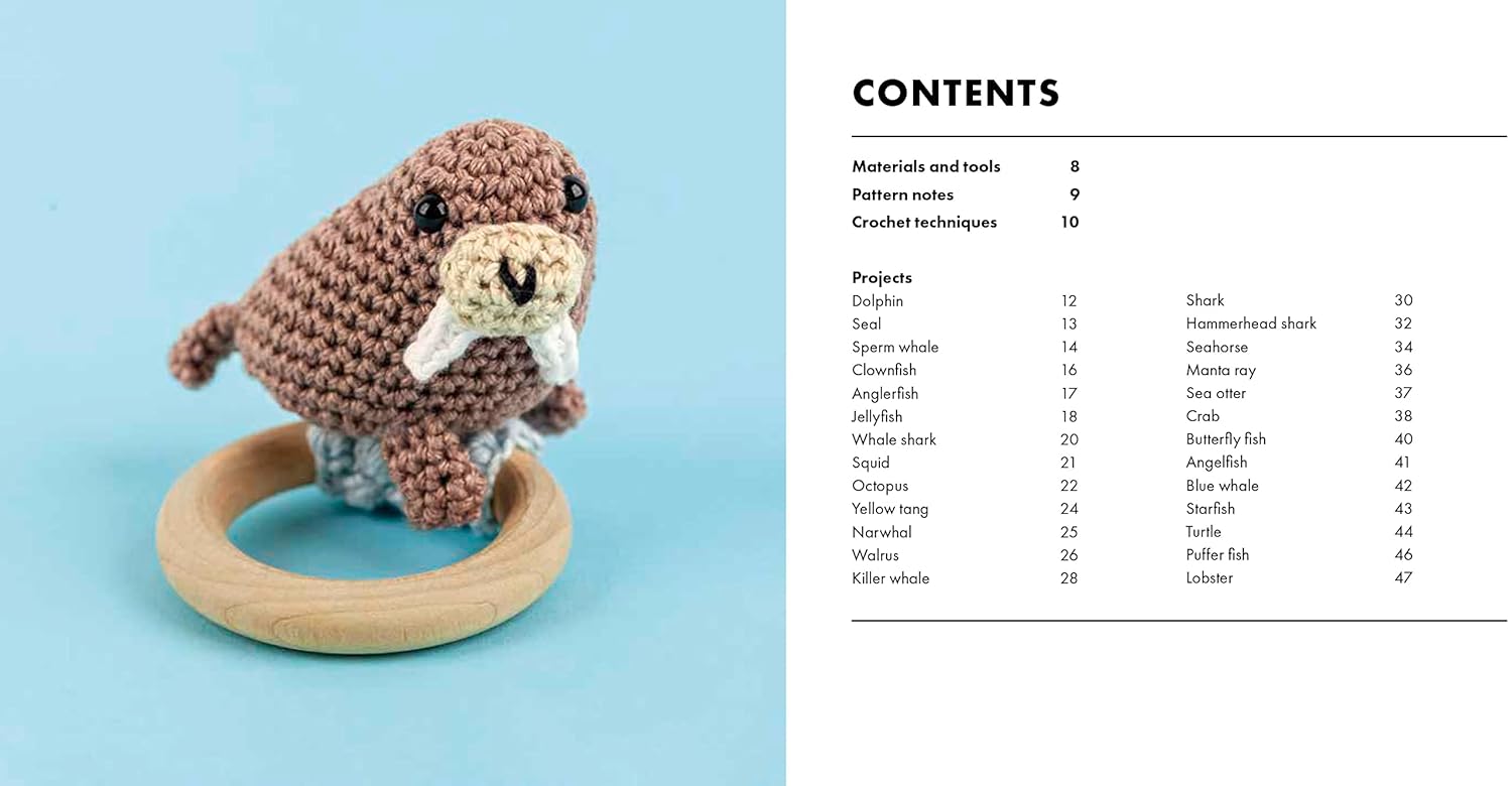 Mini Amigurumi Ocean: 26 Tiny Creatures To Crochet by Abbondio. Sarah 9781800920446_2