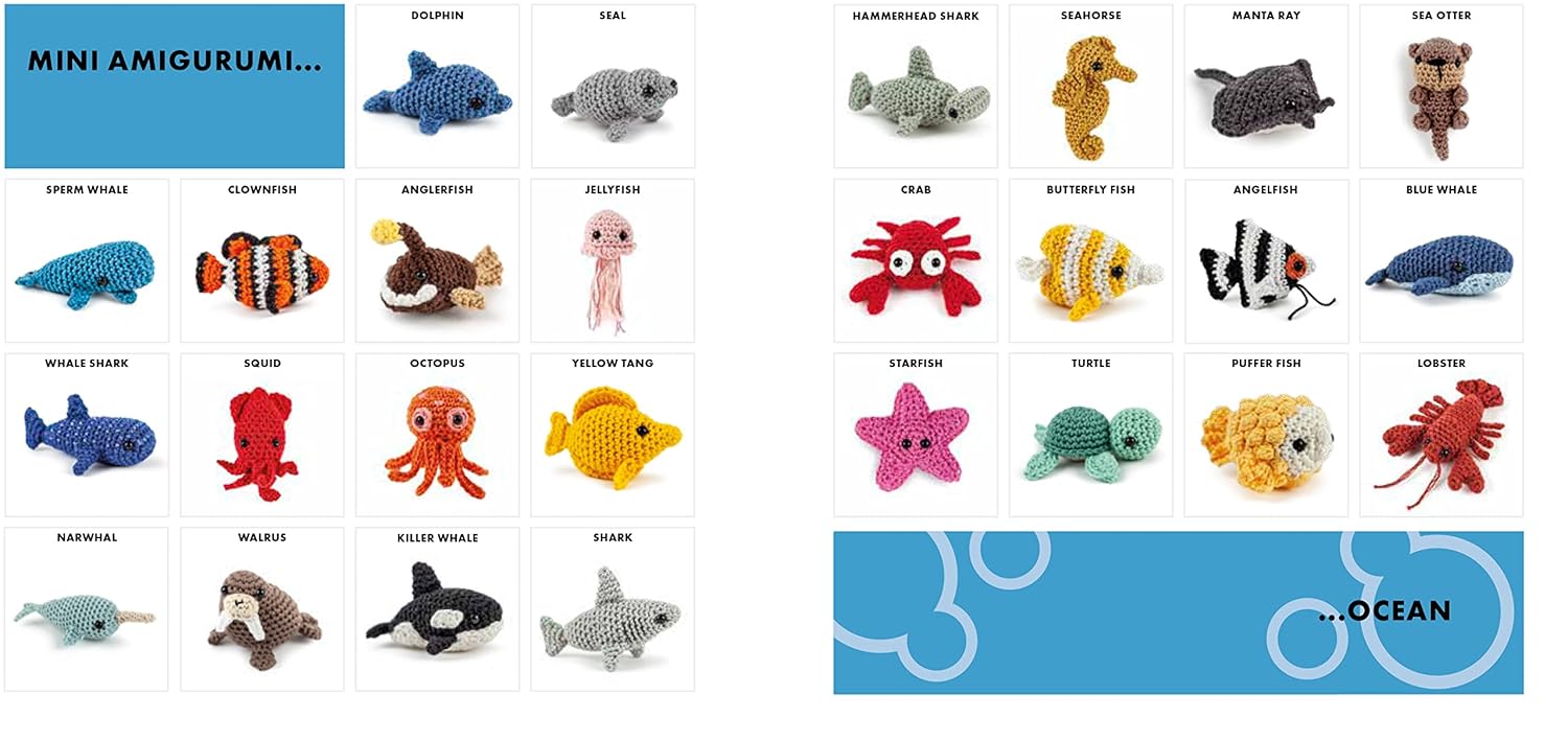 Mini Amigurumi Ocean: 26 Tiny Creatures To Crochet by Abbondio. Sarah 9781800920446_3