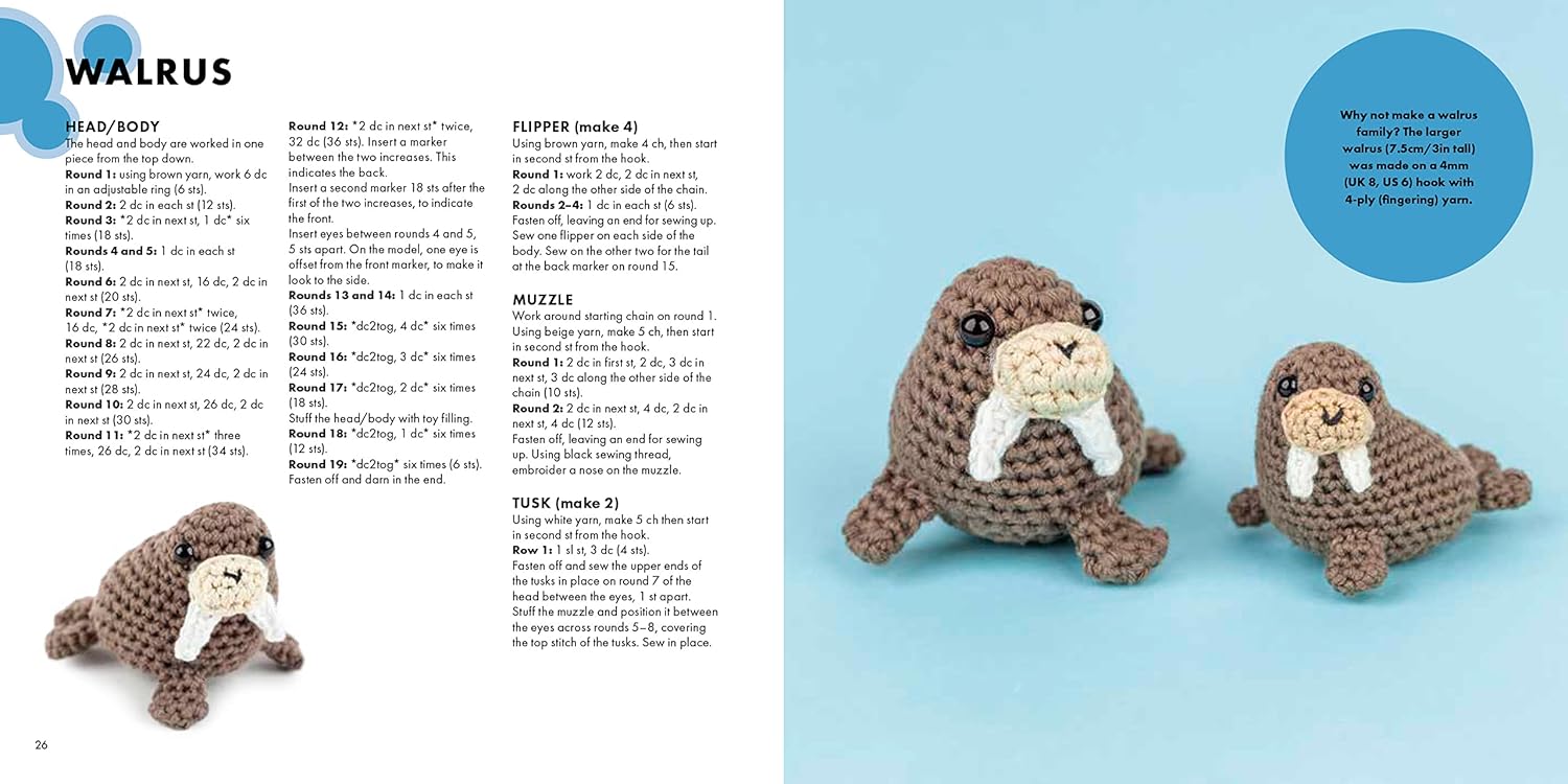 Mini Amigurumi Ocean: 26 Tiny Creatures To Crochet by Abbondio. Sarah 9781800920446_7