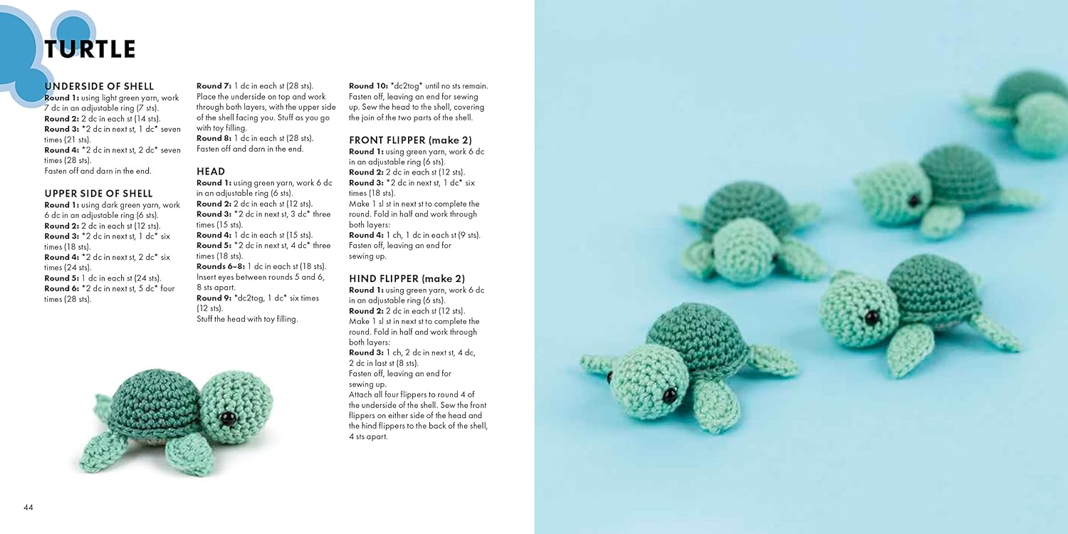 Mini Amigurumi Ocean: 26 Tiny Creatures To Crochet by Abbondio. Sarah 9781800920446_9