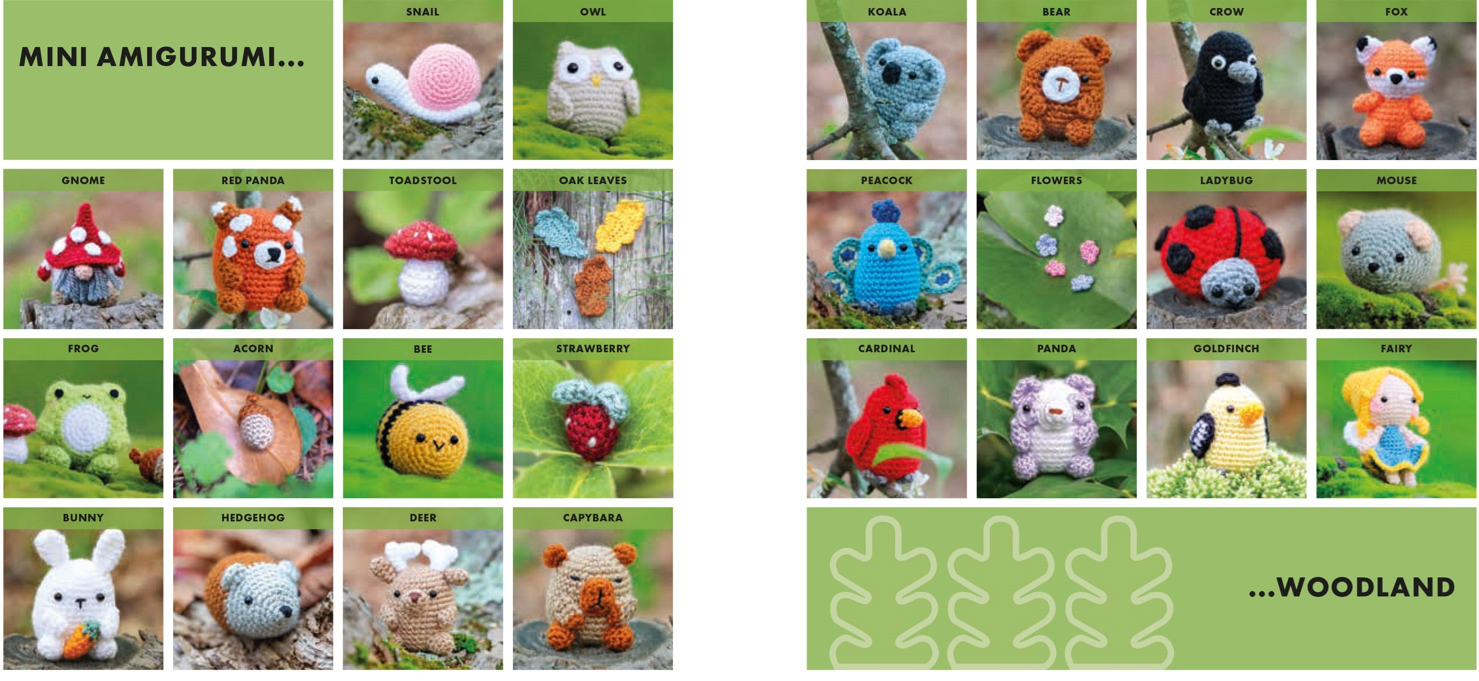 Mini Amigurumi Woodland: 26 Tiny Crochet Creations by Chiang. Julia 9781800922921_1