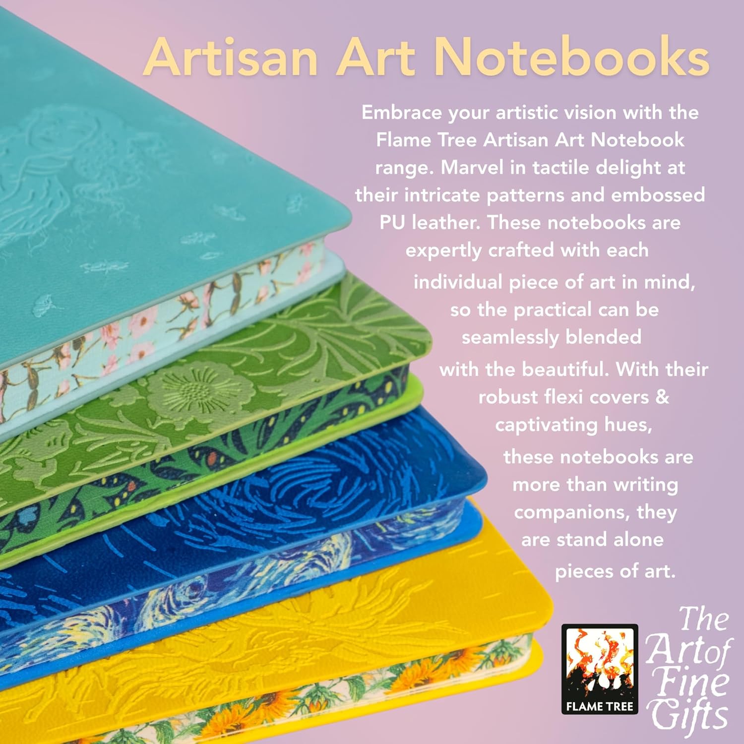 White Rabbit Artisan Art Notebook Journal - Flame Tree Studio 50 9781804172117_1