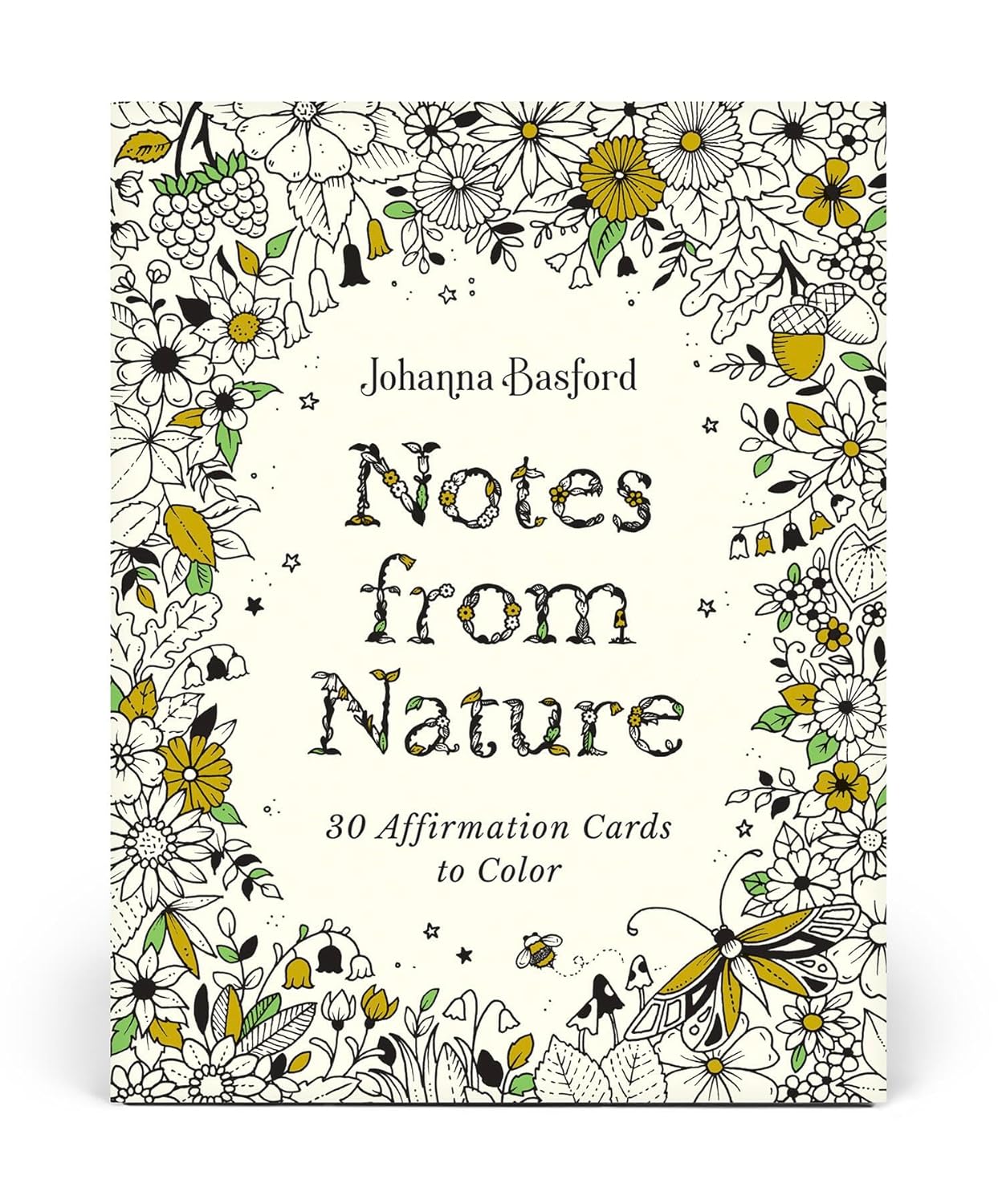 Avail 2/24 Notes From Nature: 30 Affirmation Cards To Color by Basford. Johanna 20 9781805700517