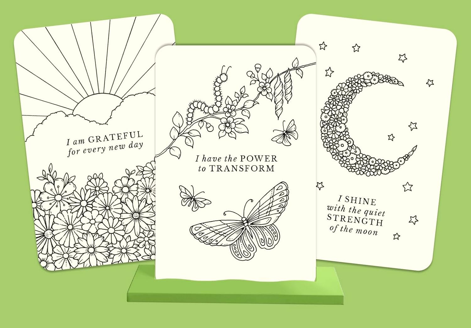 Notes From Nature: 30 Affirmation Cards To Color by Basford. Johanna 20 9781805700517_2