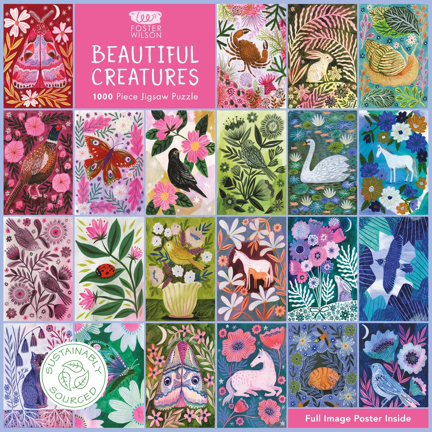 Beautiful Creatures 1000-Piece Jigsaw Puzzle, Illustrated by Foster-Wilson. Lee 20 9781835625880