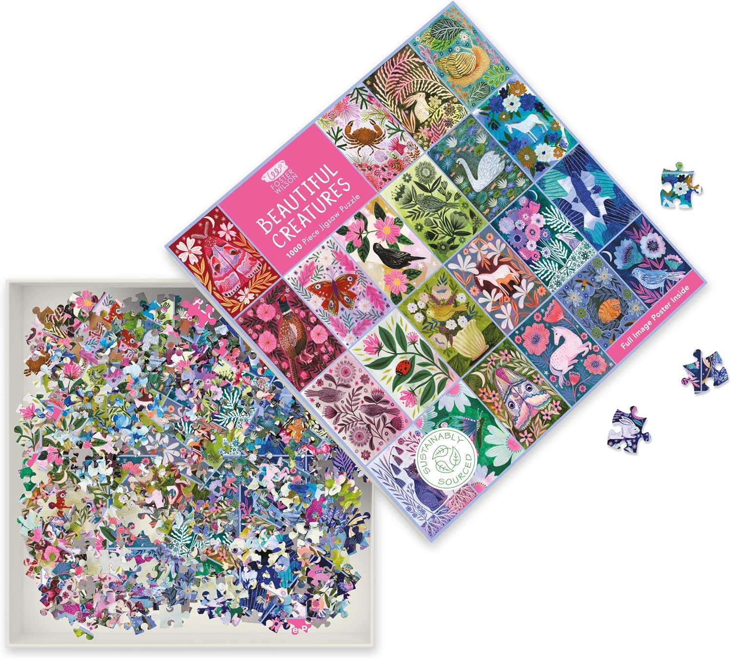 Beautiful Creatures 1000-Piece Jigsaw Puzzle, Illustrated by Foster-Wilson. Lee 20 9781835625880_2