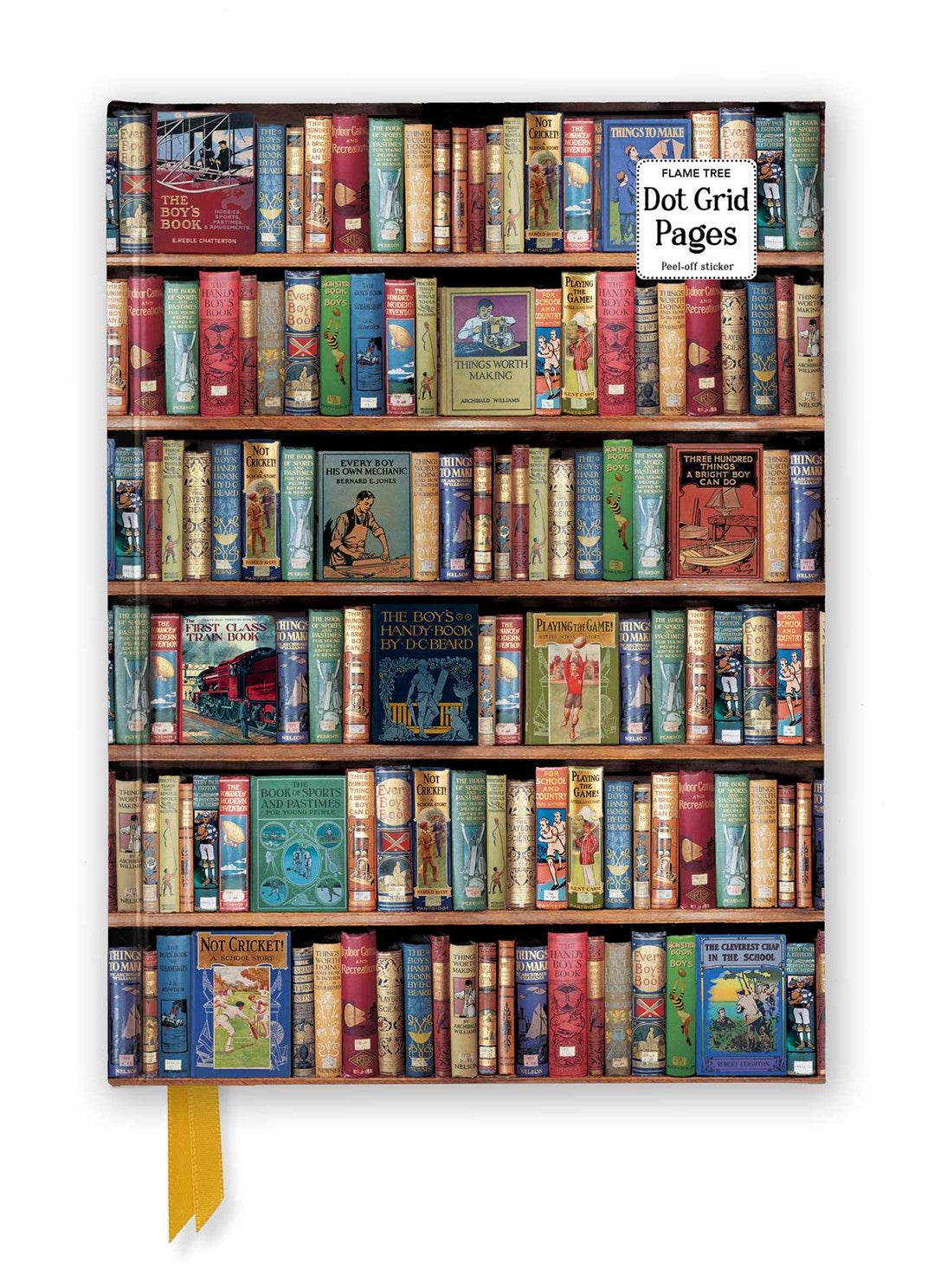 Bodleian Libraries: Hobbies & Pastimes Bookshelves (Foiled Dot Grid Journal) from Flame Tree Studio 50 9781835626306