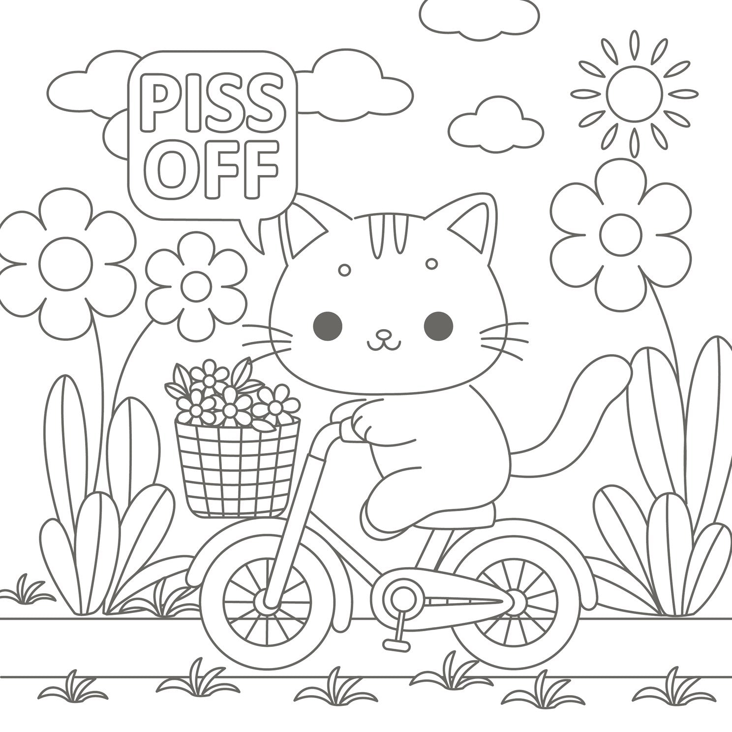 The Super-Cute Sweary Cat Coloring Book by Parker. Poppy 20 9781837999040_2