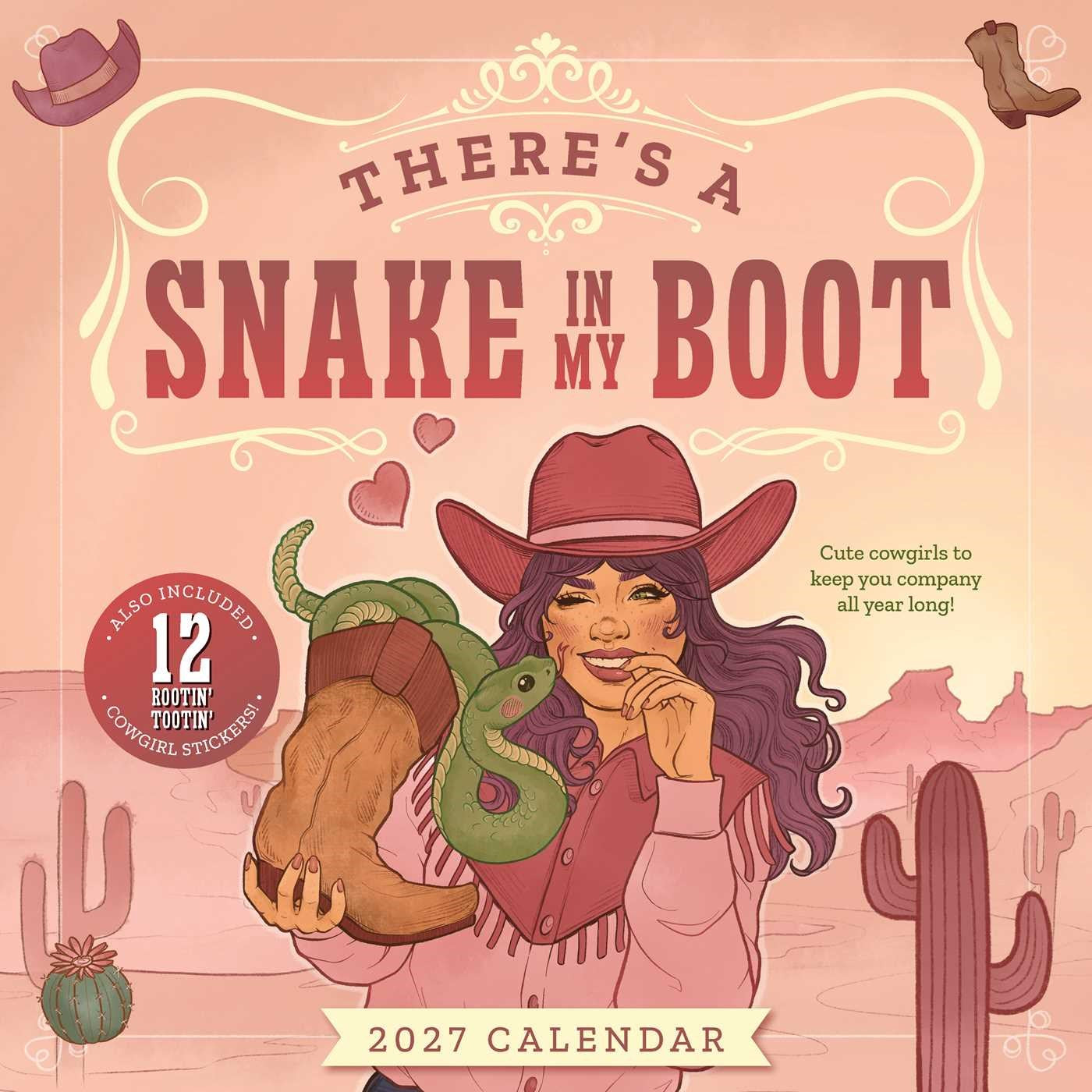 2027 There's a Snake in My Boot Wall Calendar 12x12 20 9781922468338