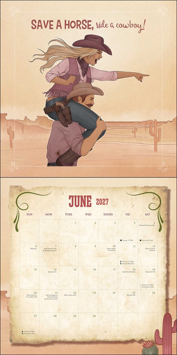 2027 There's a Snake in My Boot Wall Calendar 12x12 20 9781922468338_3