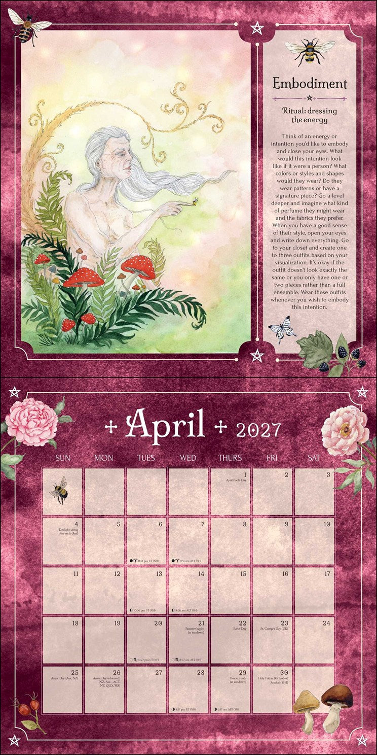 2027 Seasons of the Witch Wall Calendar 12x12 20 9781922468482_3
