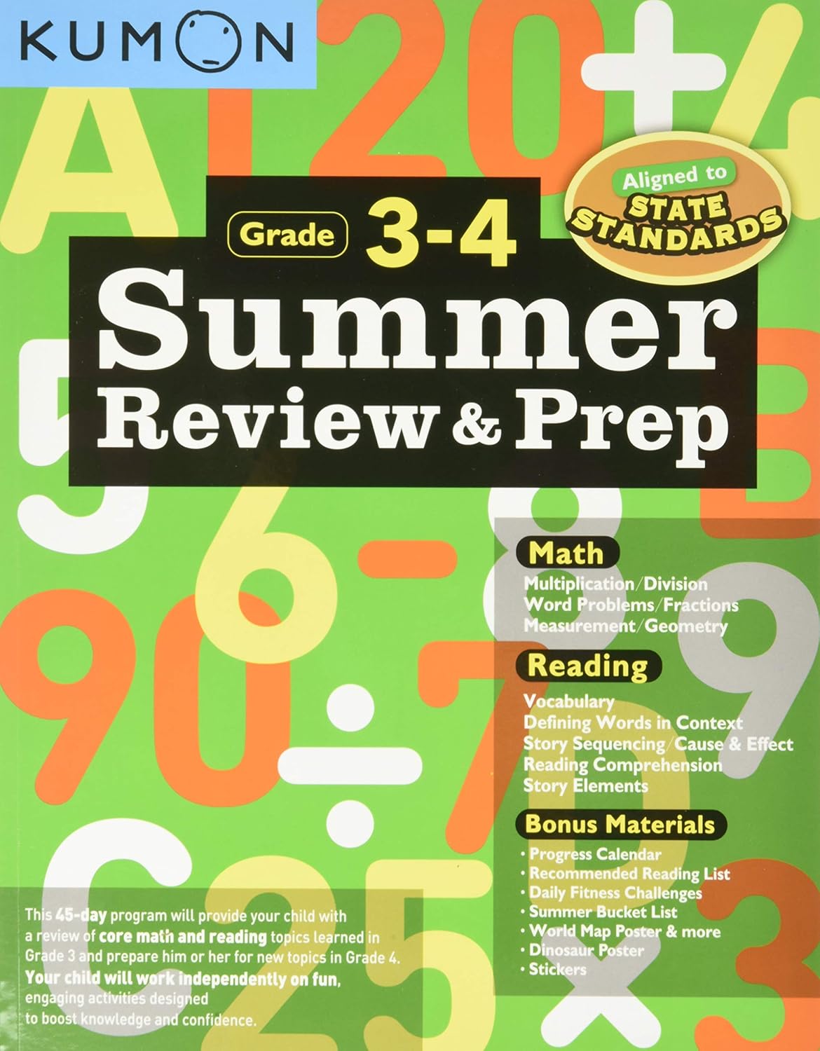 Summer Review & Prep Grade 3-4 by Kumon 9781941082638