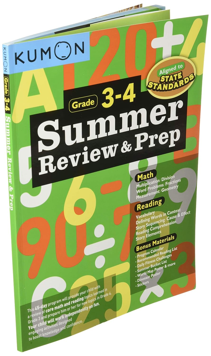 Summer Review & Prep Grade 3-4 by Kumon 9781941082638_1
