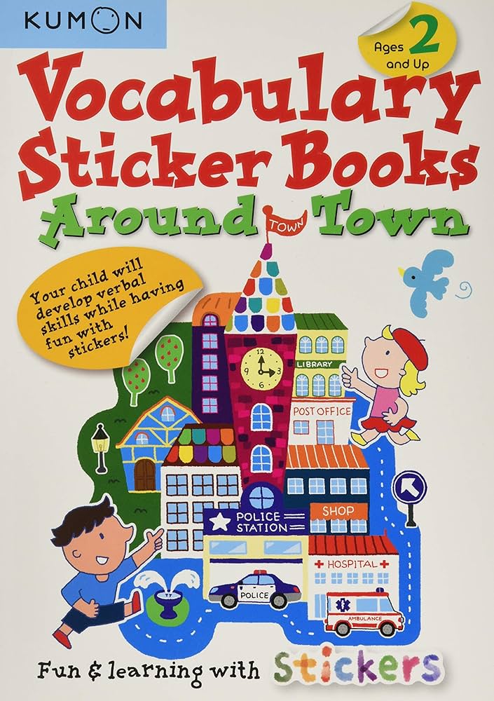 Kumon by Vocabulary Sticker Around Town 9781941082744_2f937c7a-a02f-4032-993e-b5d97e5db3d9
