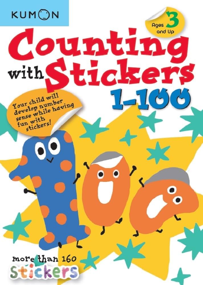 Counting With Stickers 1-100 by Kumon 9781941082799