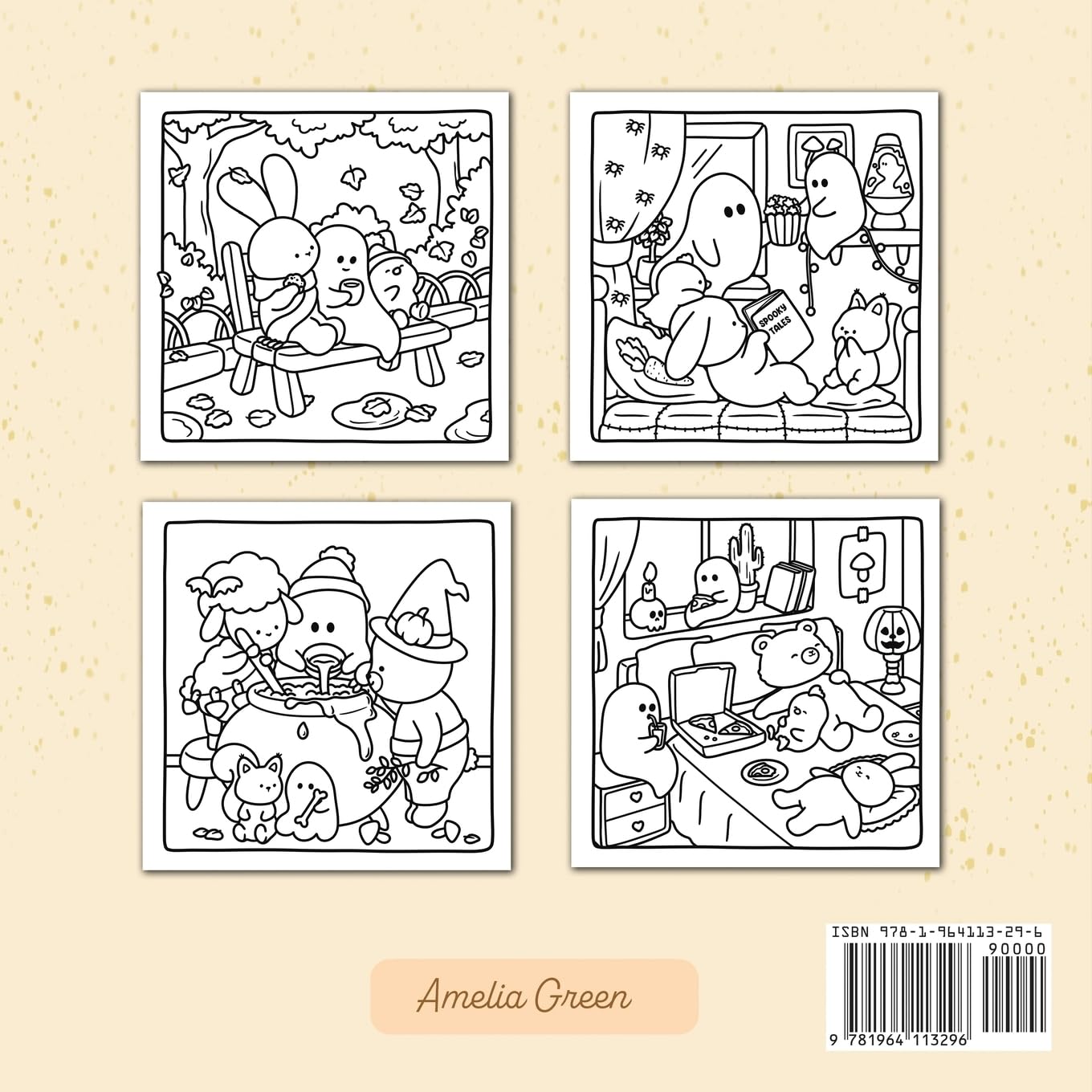 Spooky Cuddly: Cozy Coloring Book by Green. Amelia