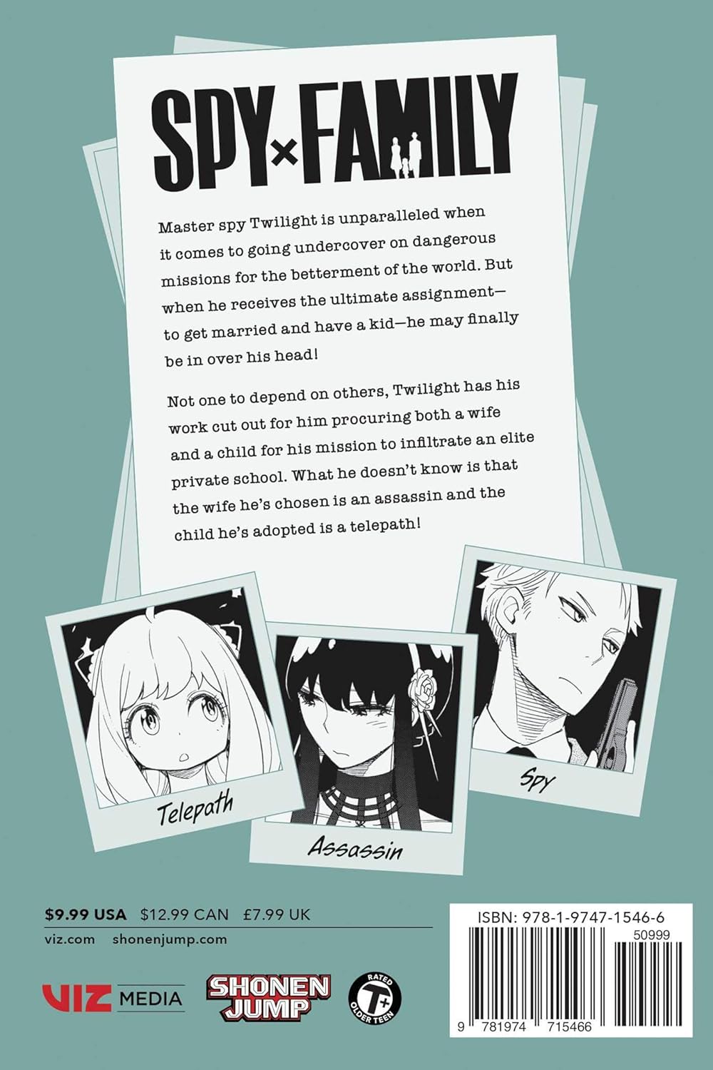 Spy X Family, Vol. 1 by Endo. Tatsuya 9781974715466_1