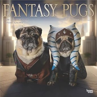 Fantasy Pugs 2025 Wall Calendar 9781975479824