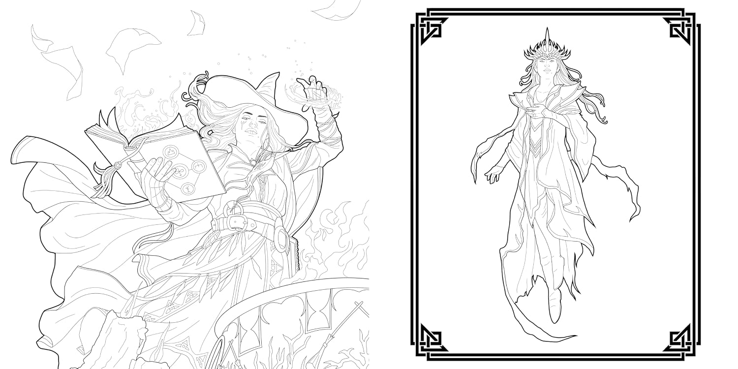 The Dungeons & Dragons Coloring Book: 80 Adventurous Line Drawings by Official D 9781984862198_4