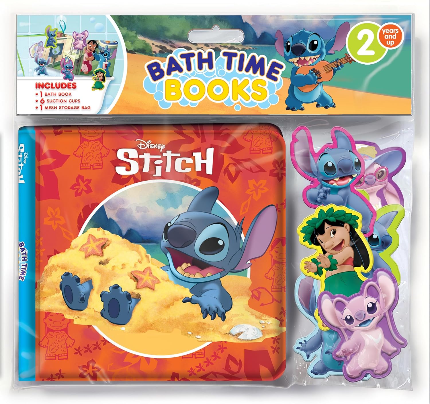 Disney Stitch Bathtime Book by Phidal Publishing 9782764358108