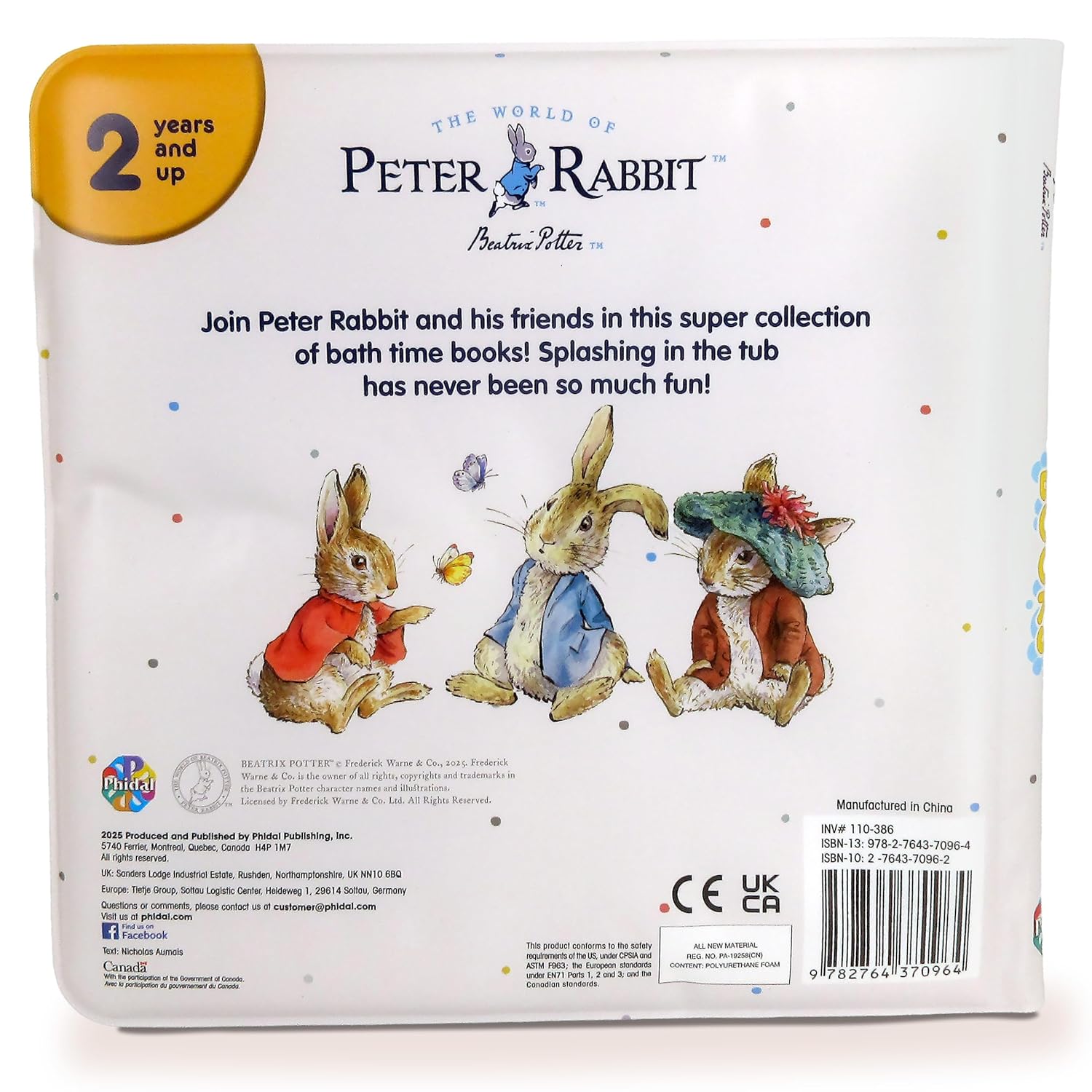 Peter Rabbit Bathtime Book by Phidal Publishing 20 9782764370964_1