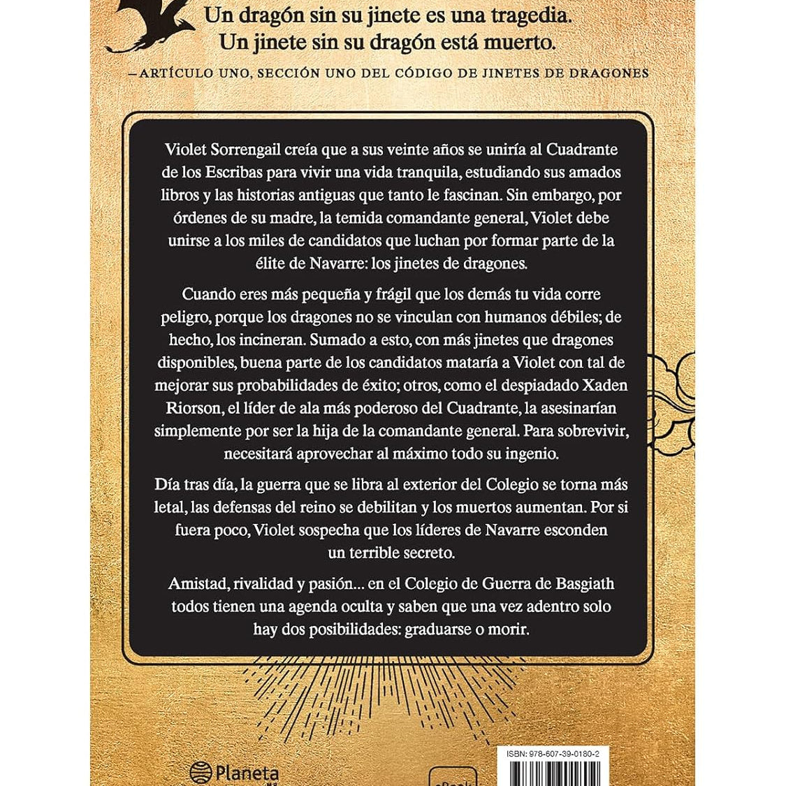 Alas De Sangre/Fourth Wing (Spanish) by Yarros. Rebecca 9786073901802_1