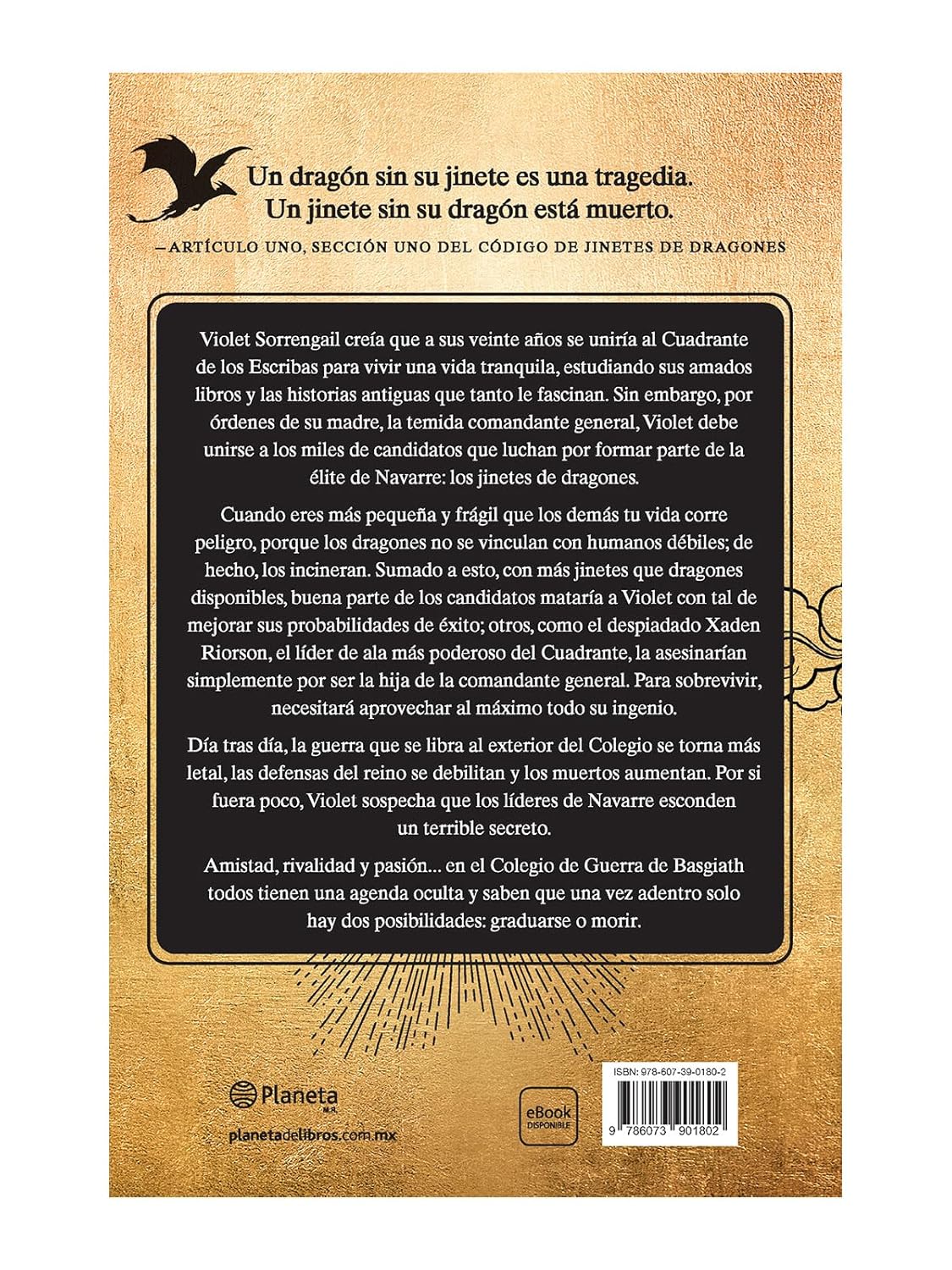 Alas De Sangre/Fourth Wing (Spanish) by Yarros. Rebecca 9786073901802_1