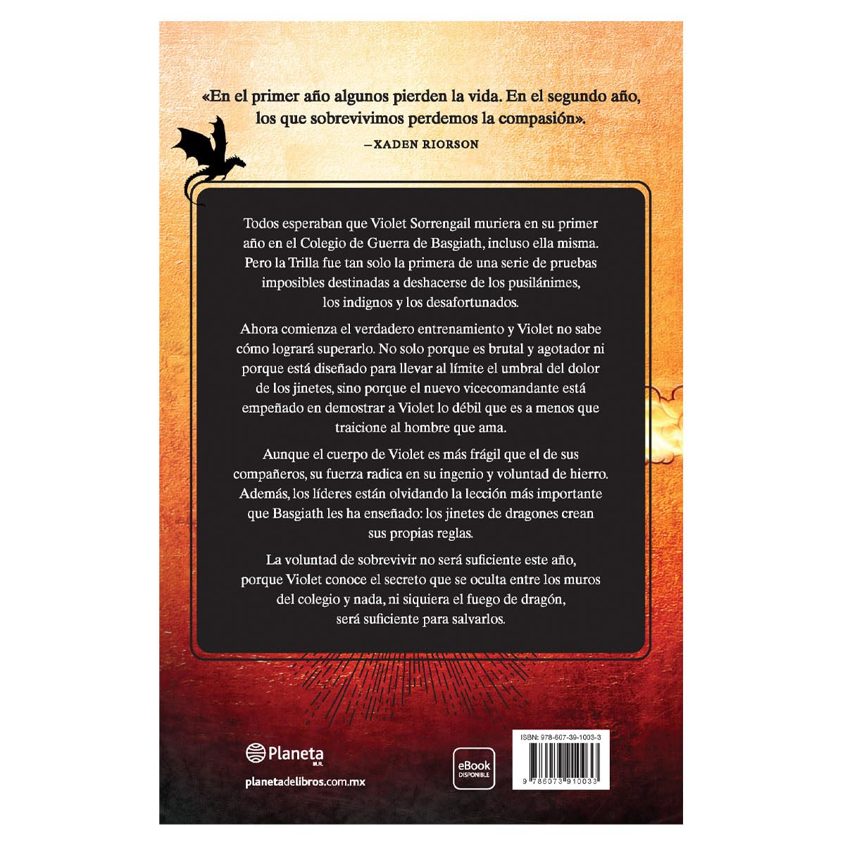 Alas De Hierro/Iron Flame (Spanish) by Yarros. Rebecca 9786073910033_1
