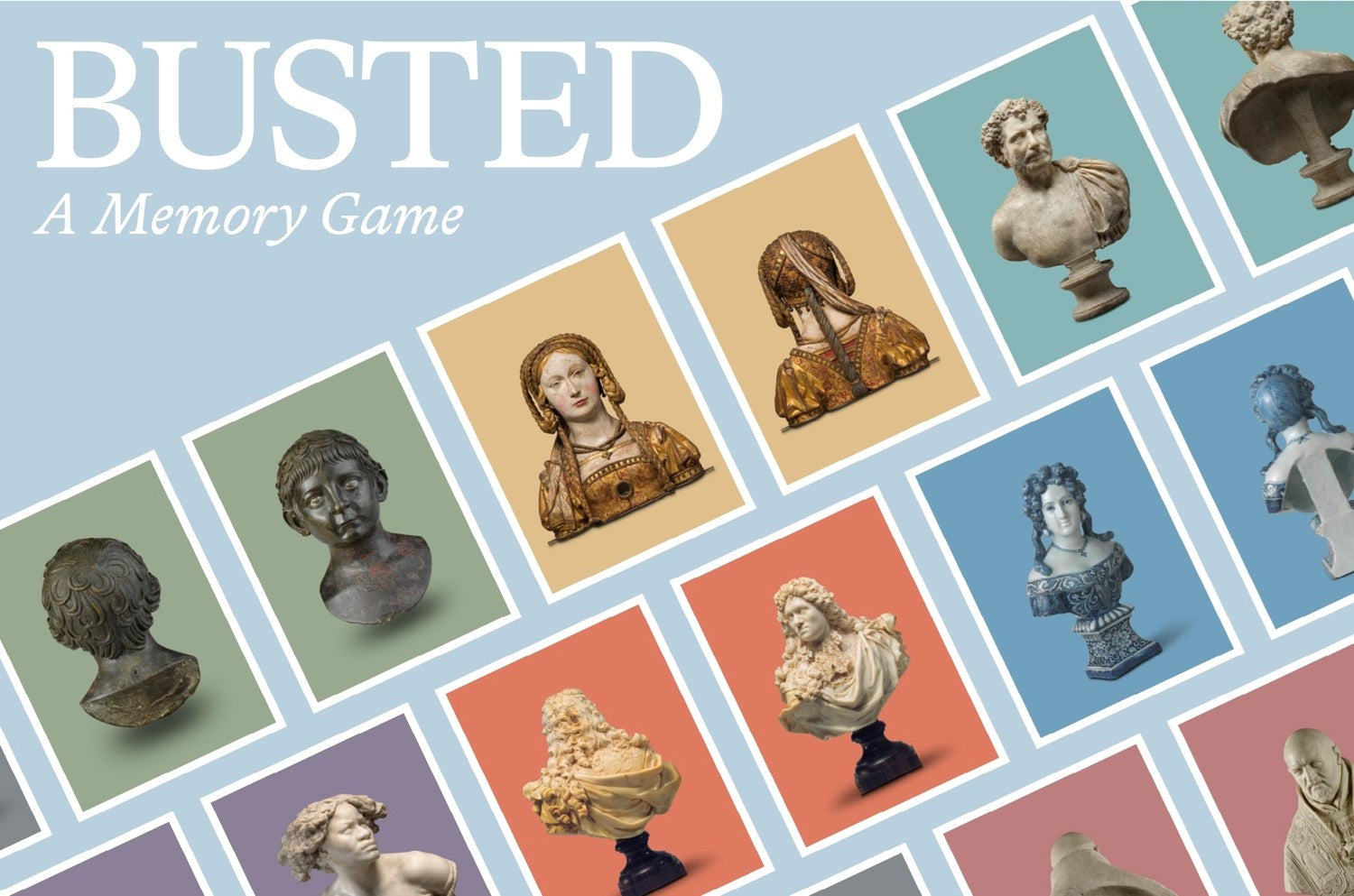 Busted: A Memory Game (Match the front & back of the world-famous portrait busts) 20 9789063699284