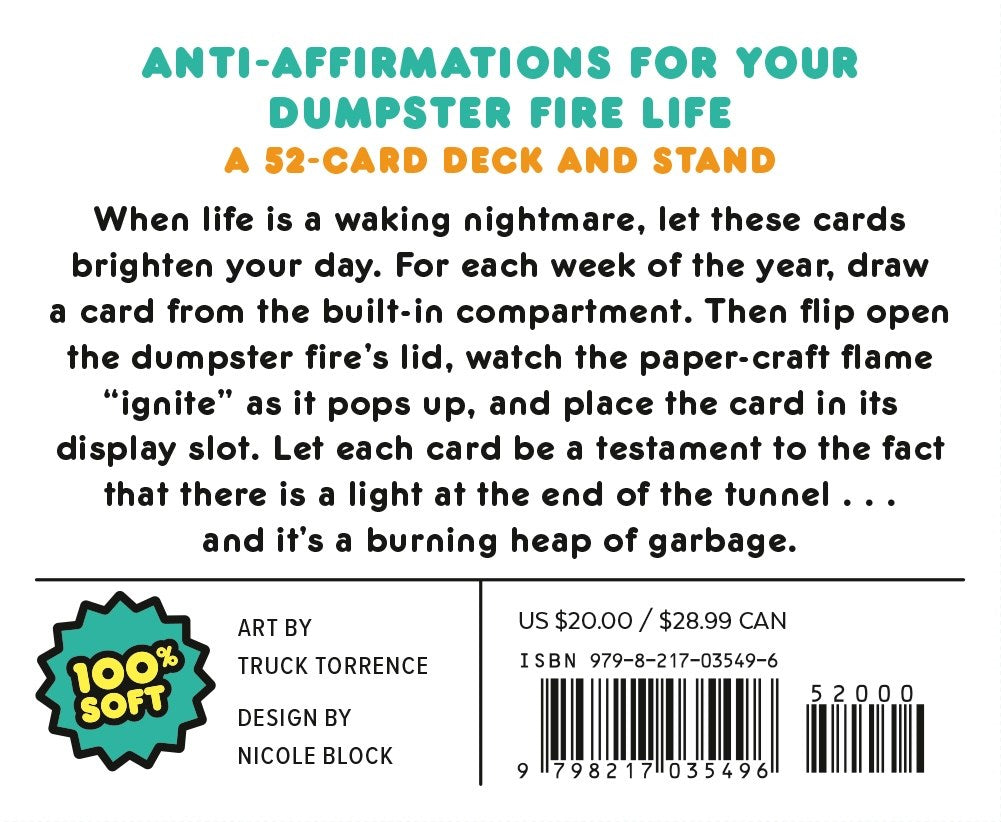 Anti-Affirmations for Your Dumpster Fire Life: 52-Card Deck & Stand by Torrence. Truck 20 9798217035496_3