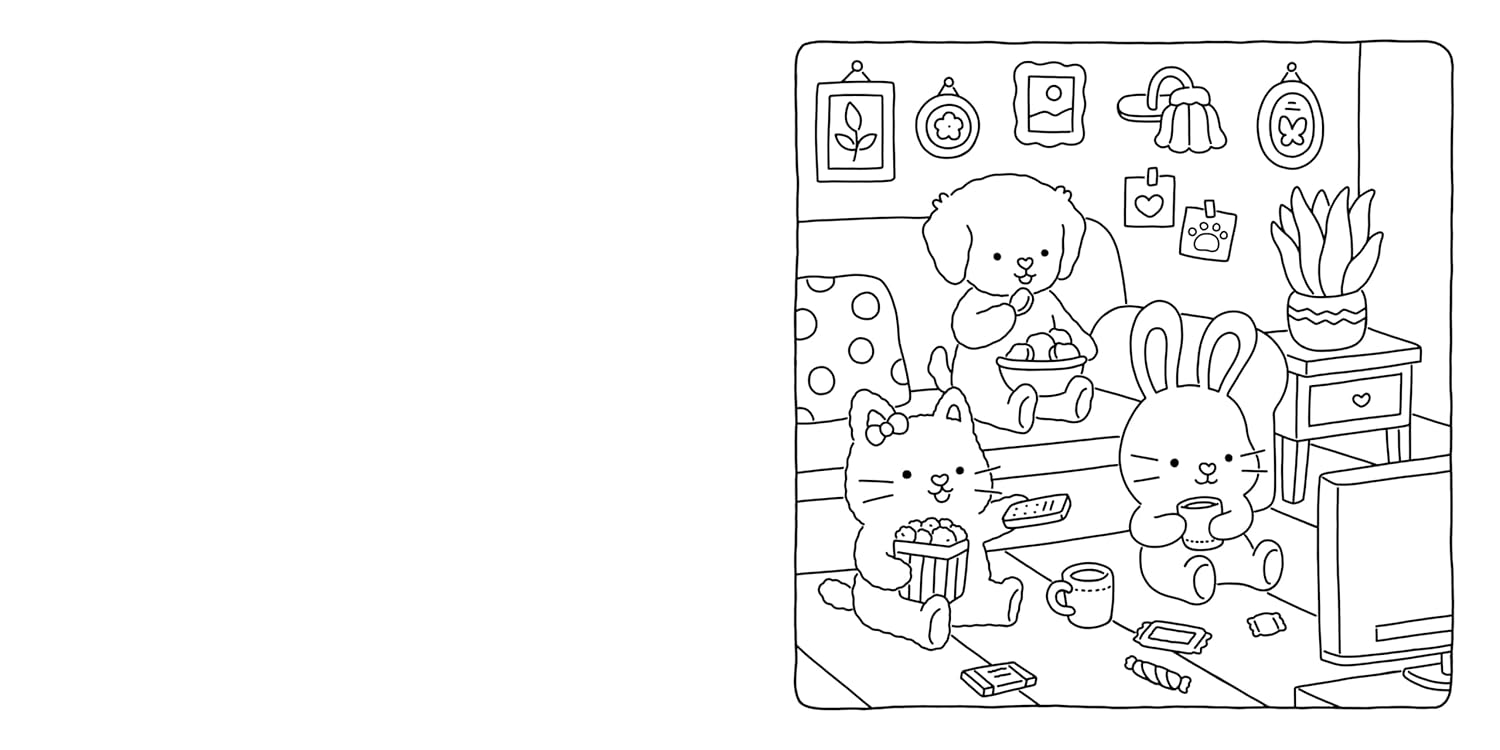 Fuzzy Hygge: Cute & Cozy Coloring Book by Tinta. Vivi 20 9798217036523_2