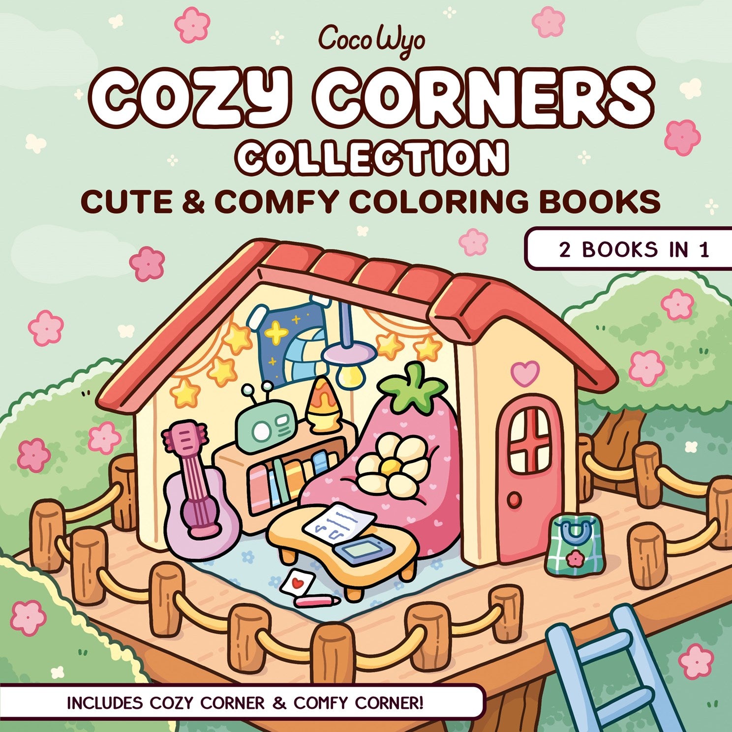 Cozy Corners Collection: 2 Books in 1! Coloring Book for Adults and Kids by Wyo. Coco 20 9798217233052