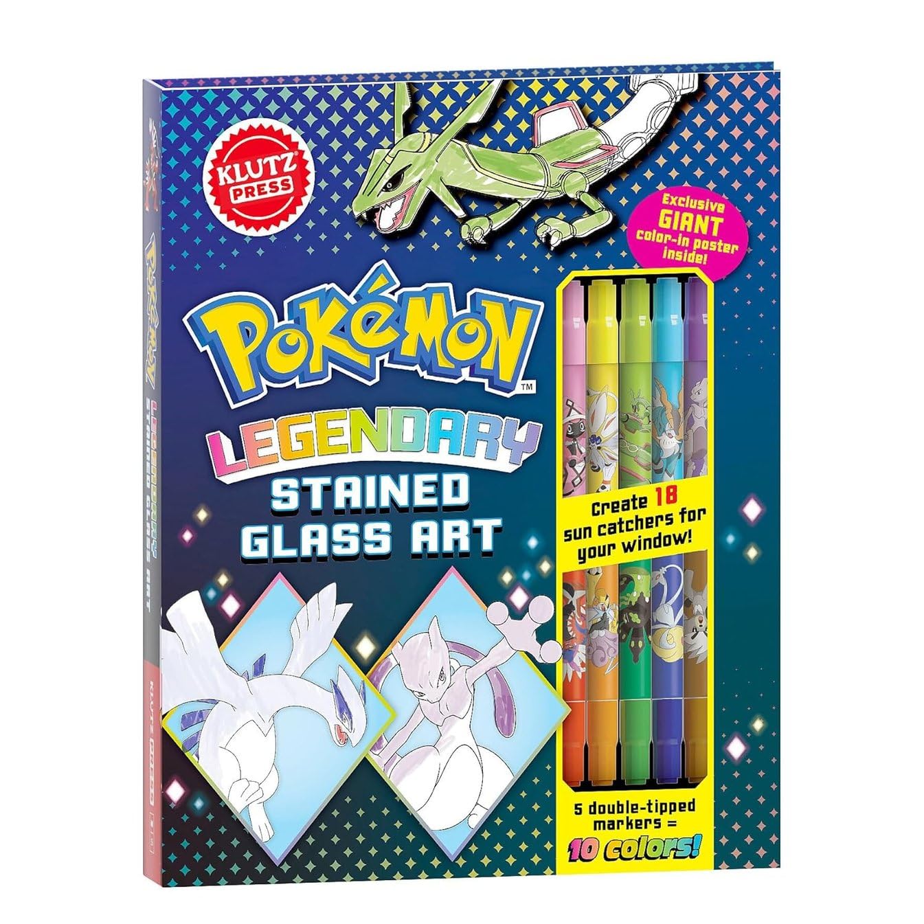 Pokemon Legendary Stained Glass from Klutz 20 9798225018573